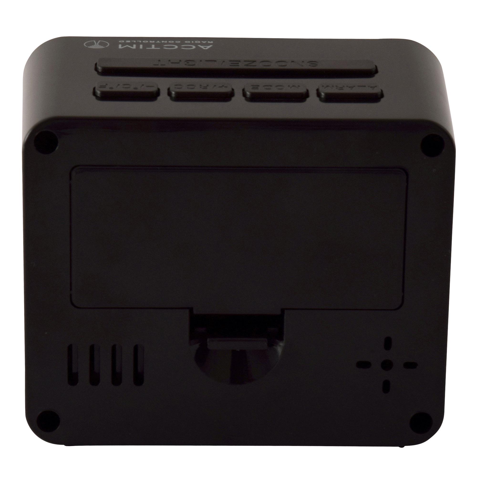 Acctim Cole Radio Controlled LCD Display Alarm Clock - Black thumbnail 4