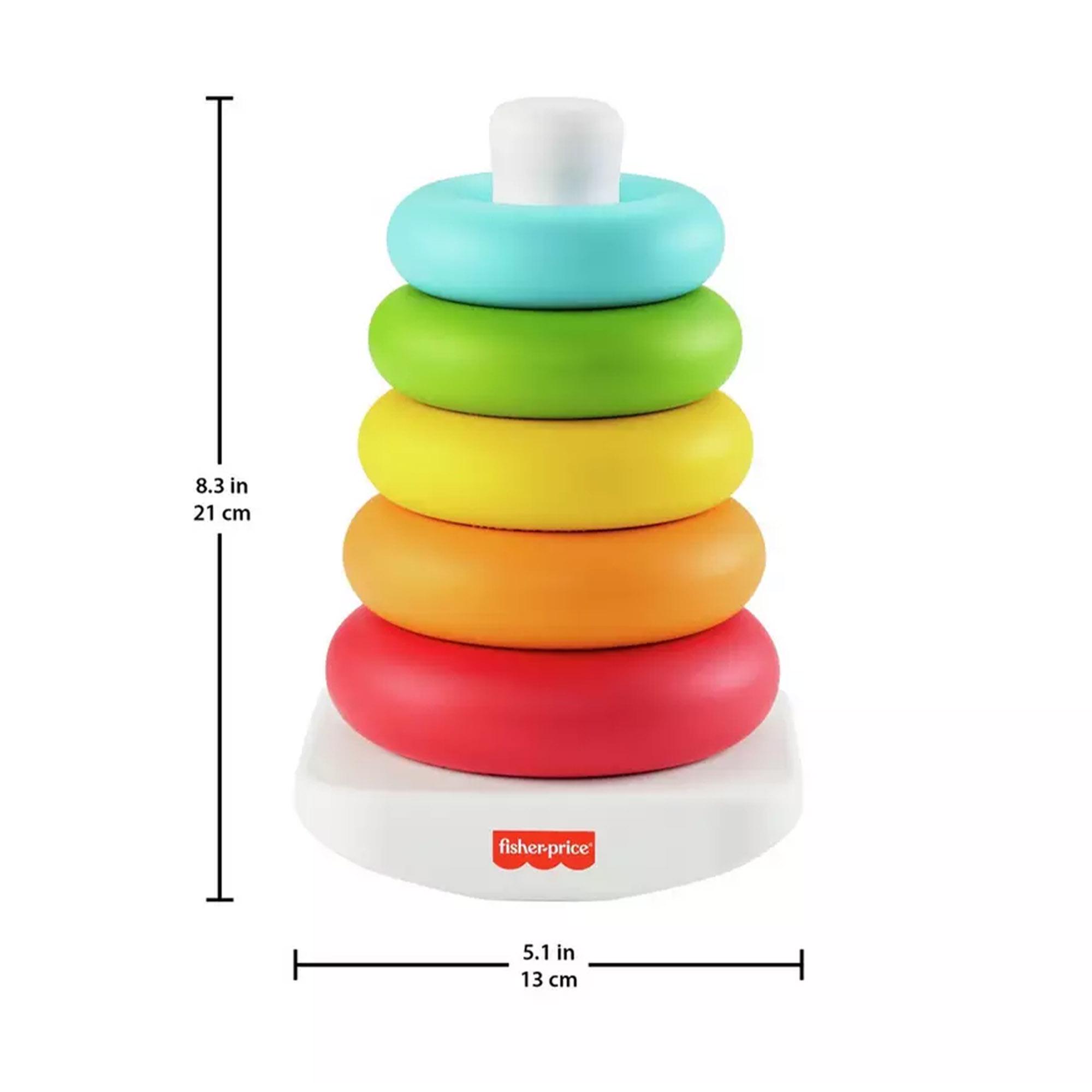 Fisher-Price Baby Stacking Toy Rock-a-Stack Rings thumbnail 3
