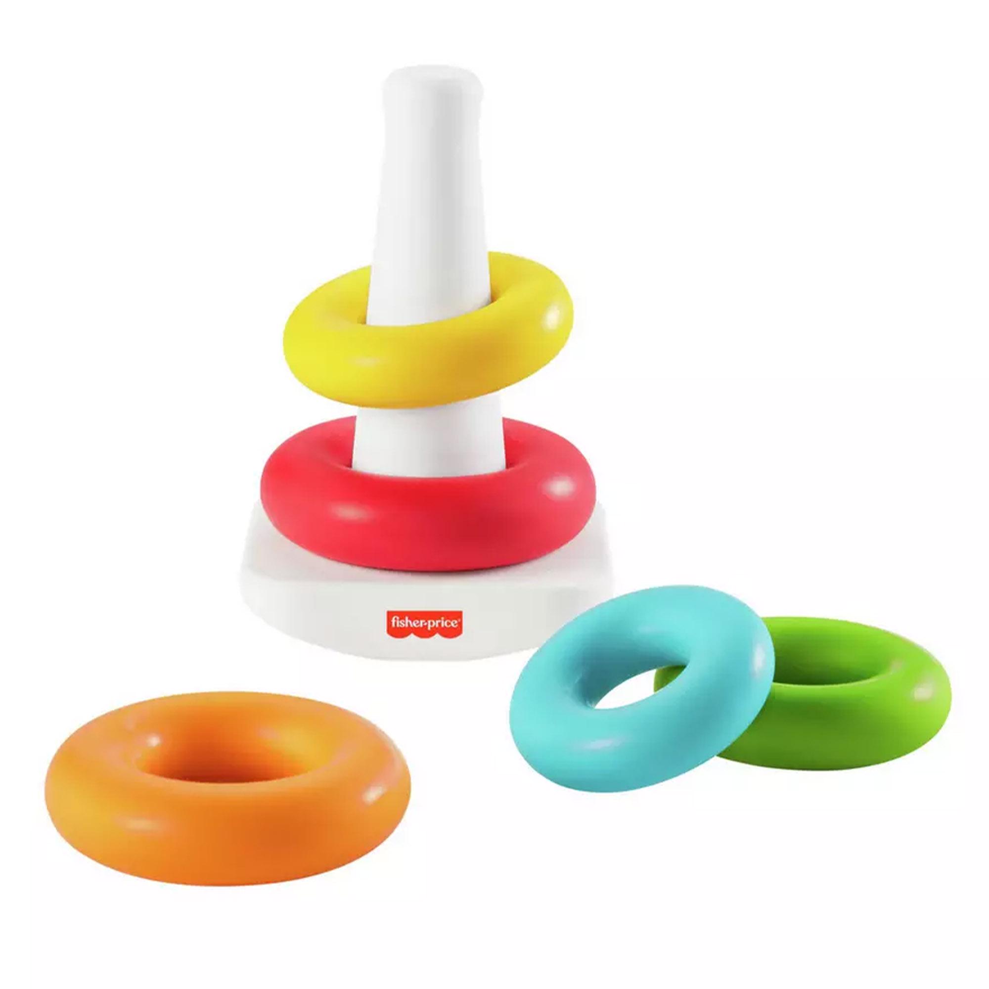 Fisher-Price Baby Stacking Toy Rock-a-Stack Rings thumbnail 4