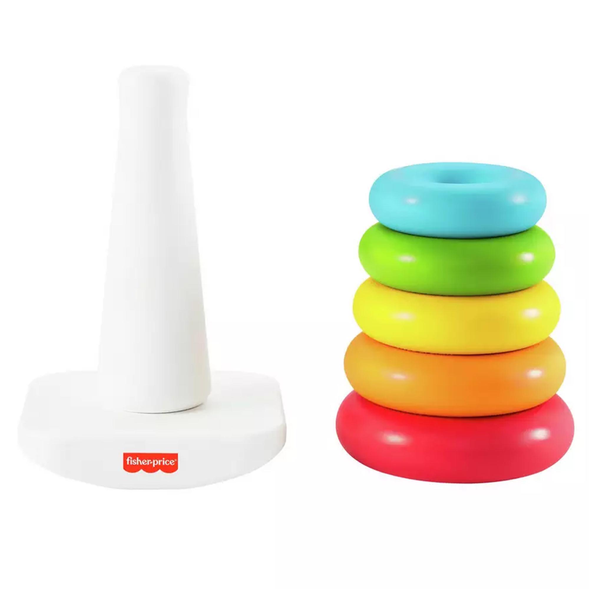 Fisher-Price Baby Stacking Toy Rock-a-Stack Rings thumbnail 5