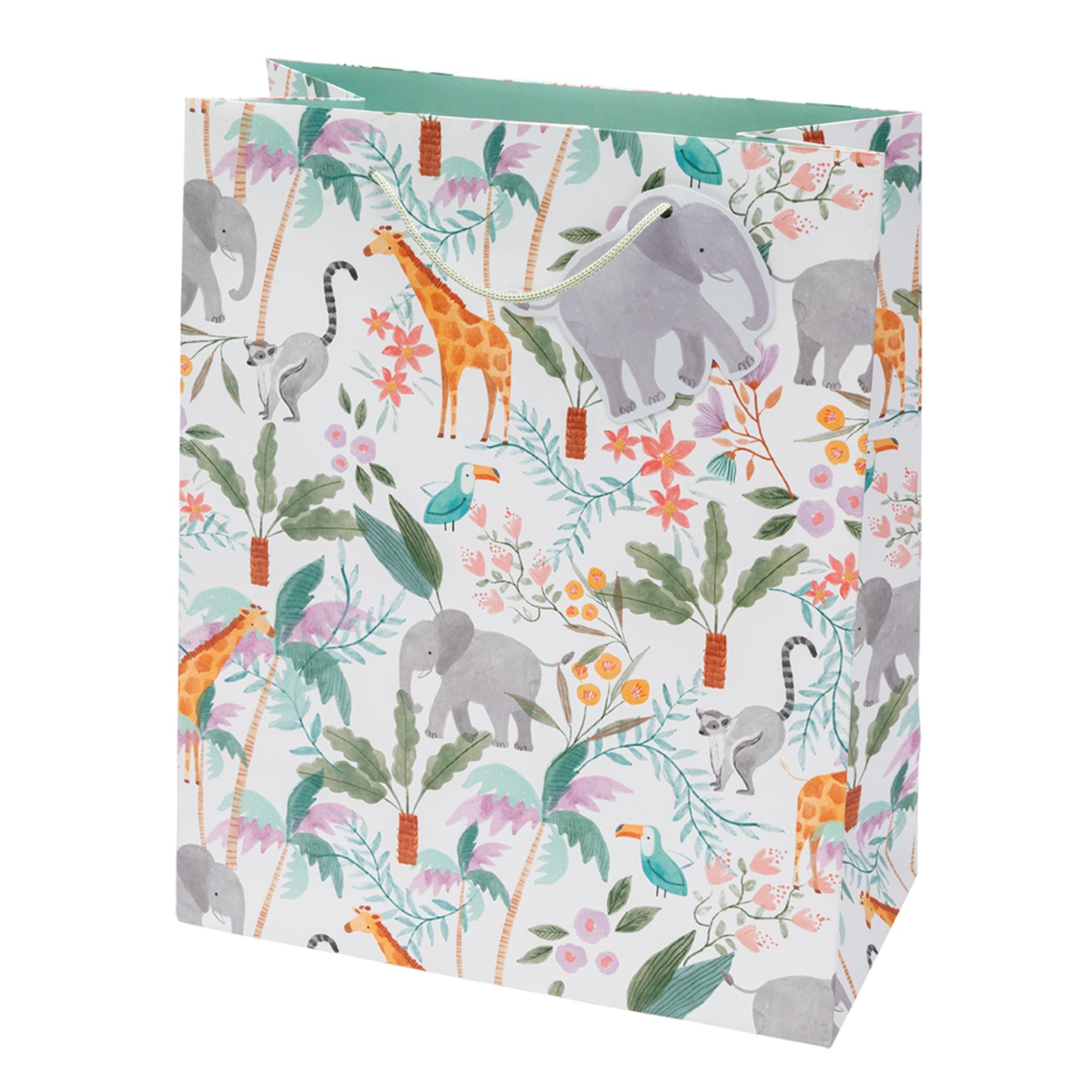 Habitat Jungle Animal Large Present Gift Bag Birthday Baby Celebration