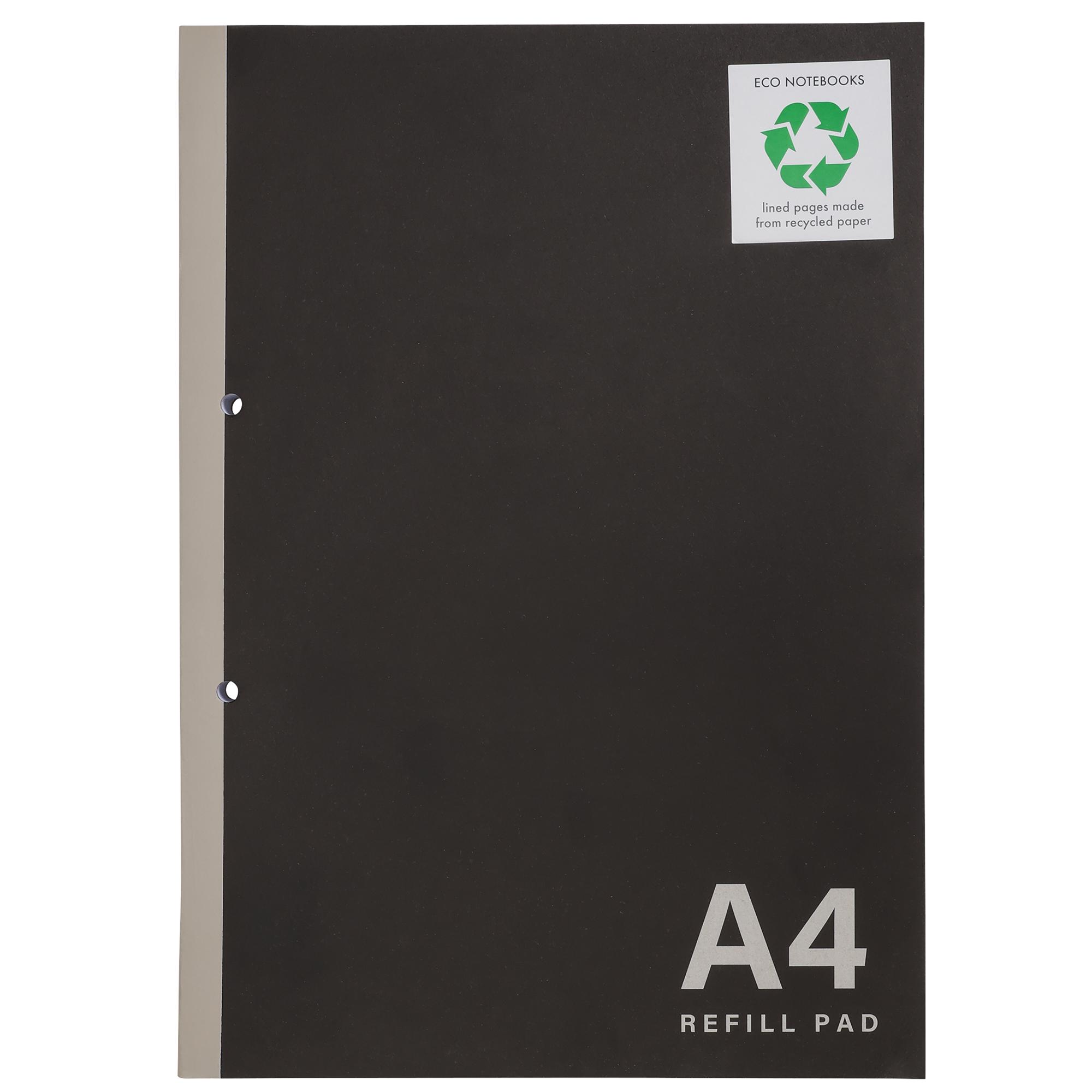 Sainsbury's Home Lined Refill Pad Black/White/Grey A4
