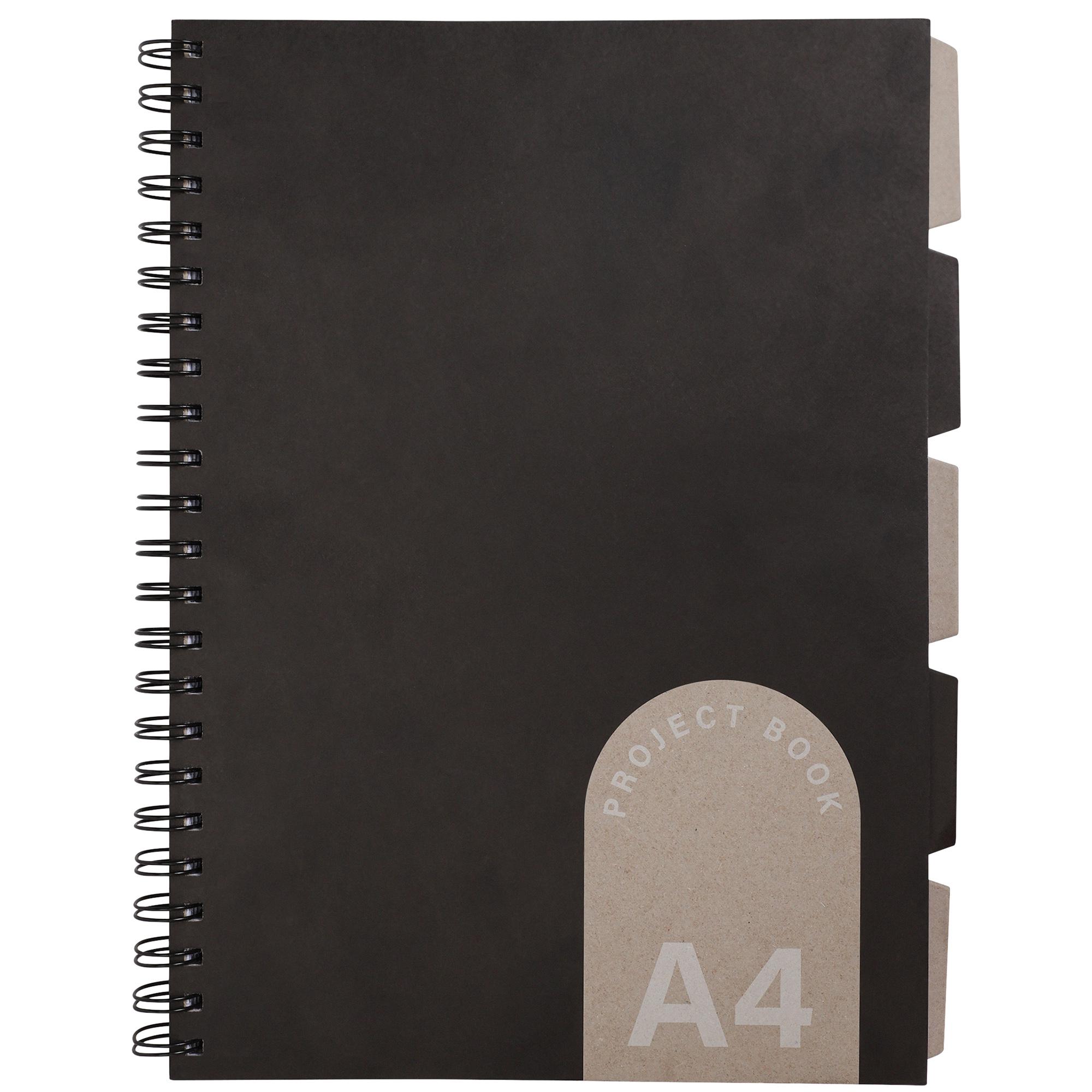 Sainsbury's Home Project Book Black/White/Grey A4