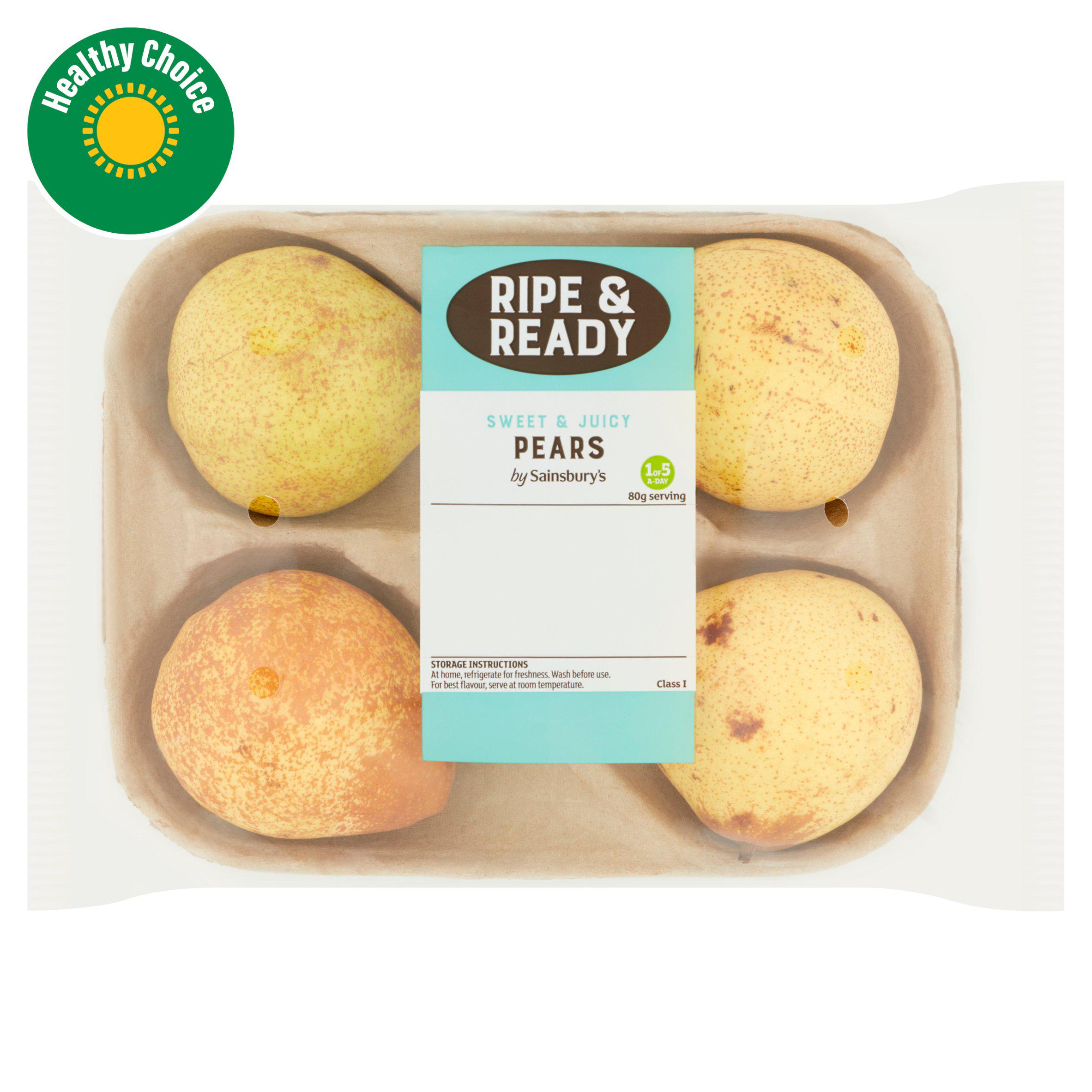 Sainsbury's Pears, Ripe & Ready x4