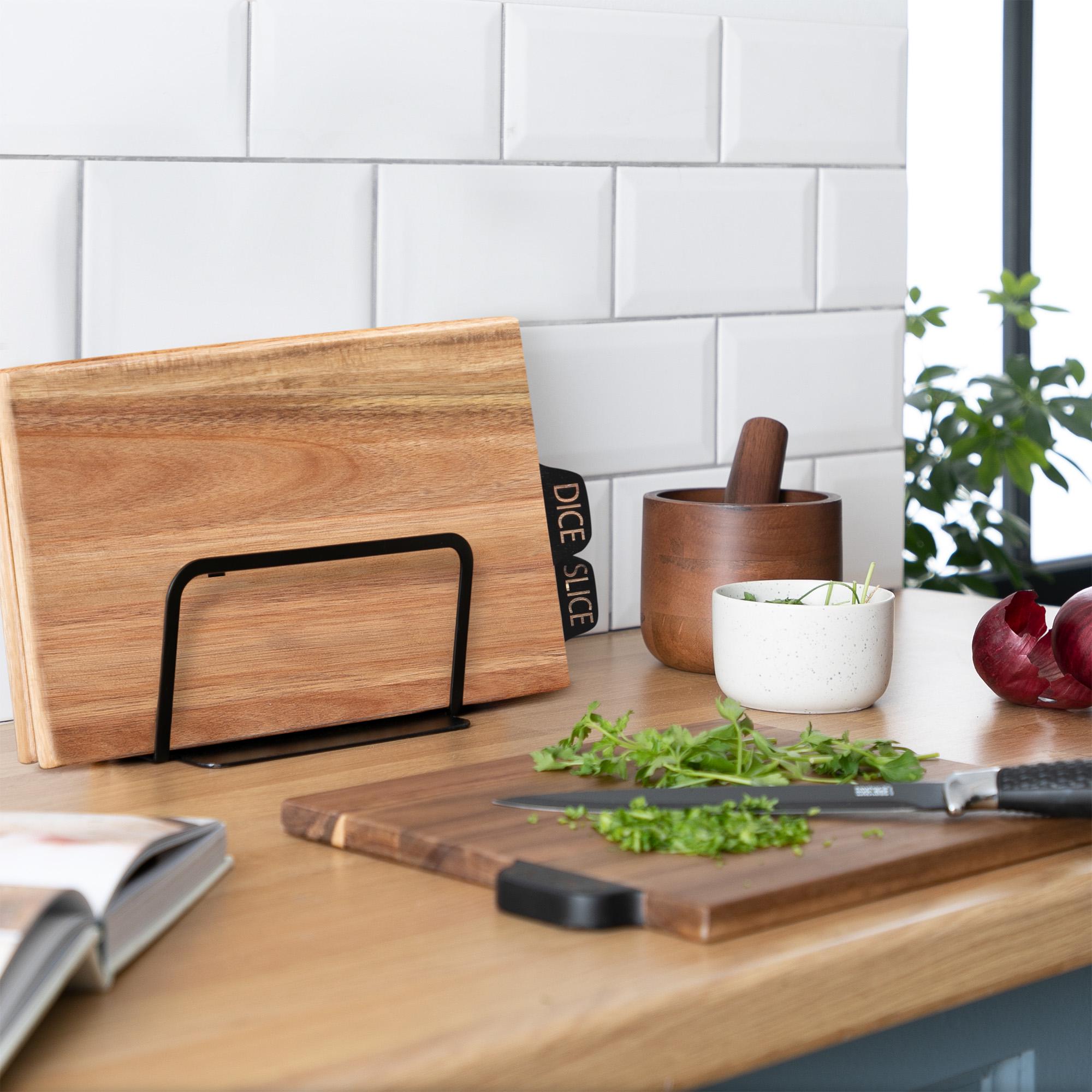 Habitat Industrial Acacia Wood Butcher Board - Pack of 3 thumbnail 2
