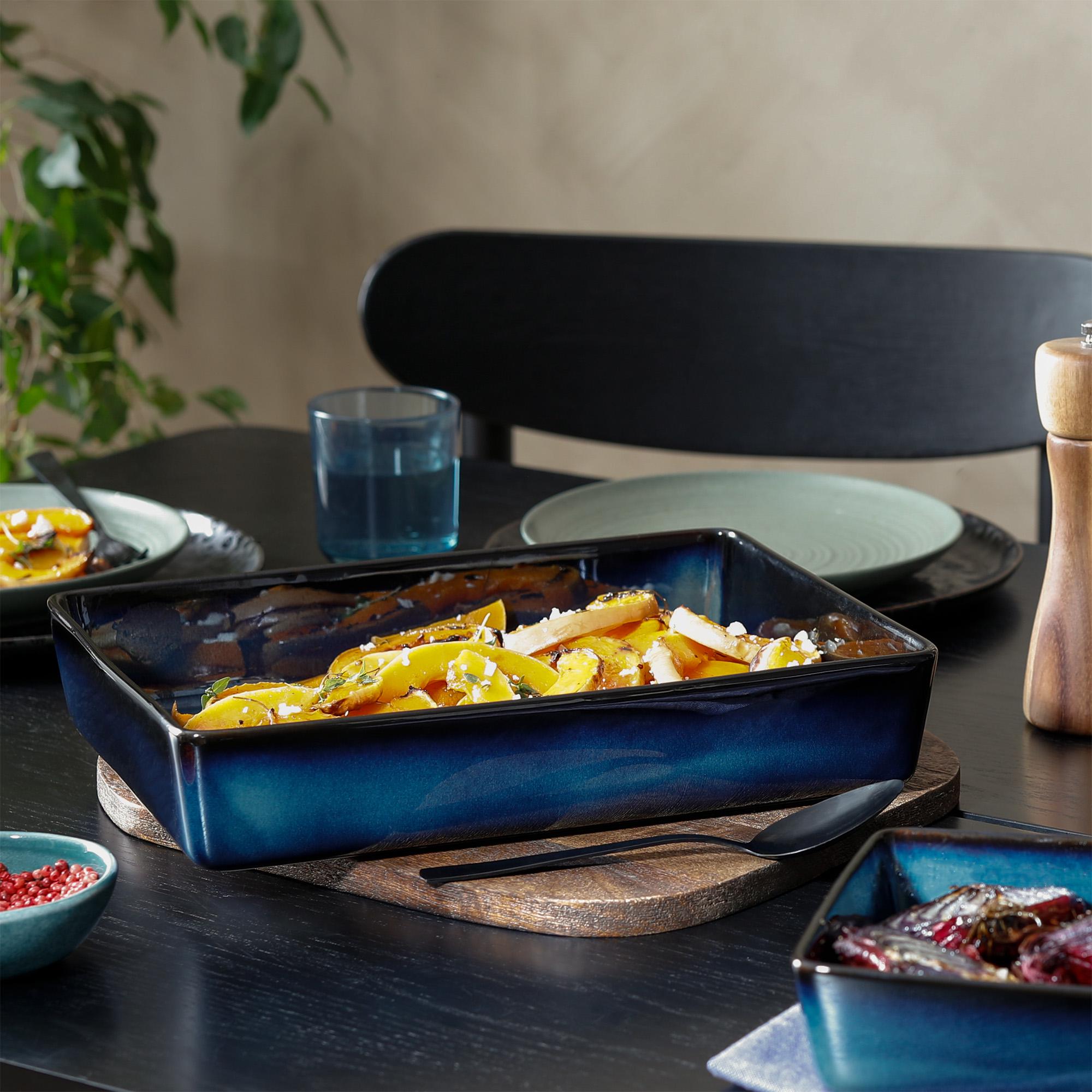 Habitat Reactive Stoneware Roaster - Navy Blue thumbnail 2