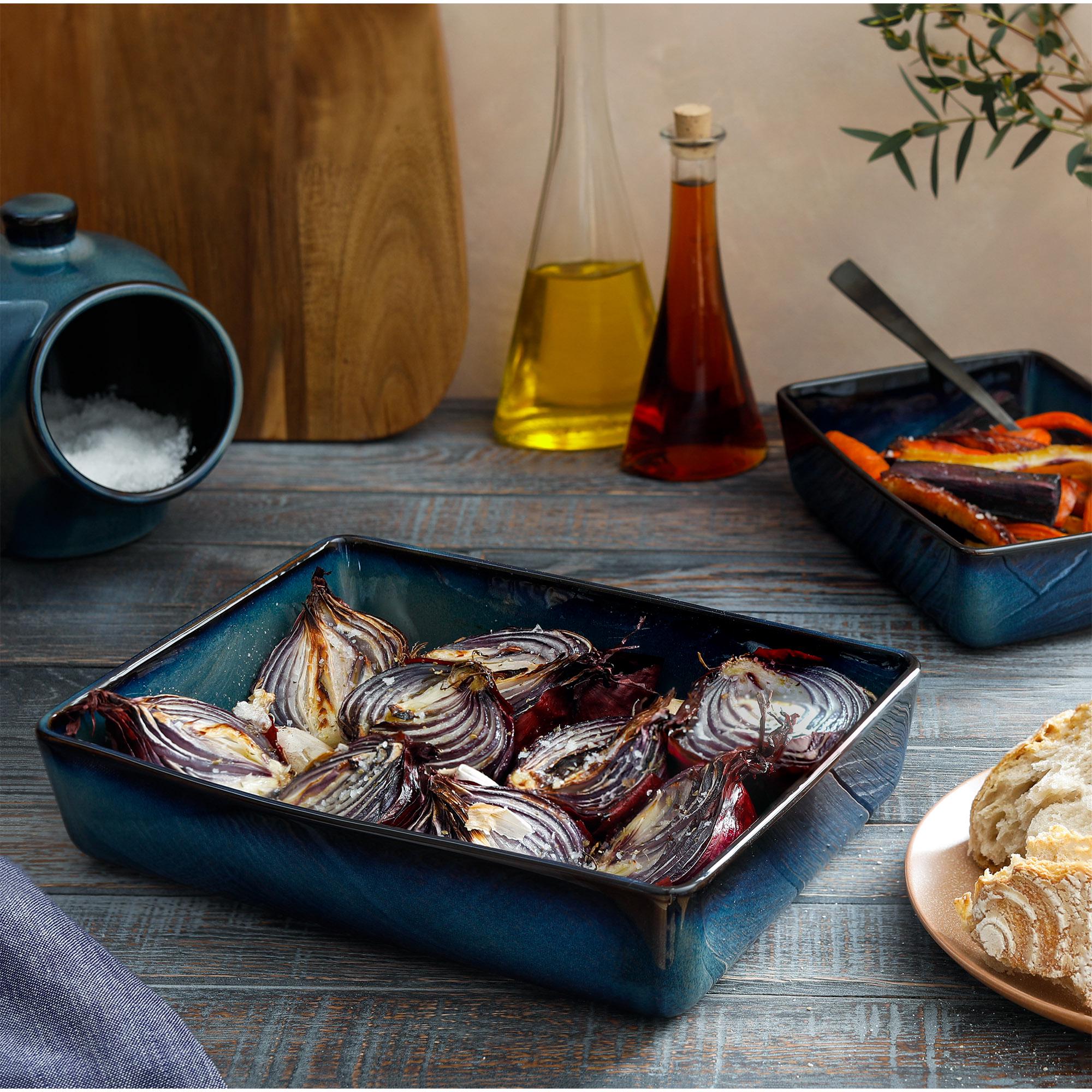 Habitat Reactive Stoneware Roaster - Navy Blue thumbnail 2
