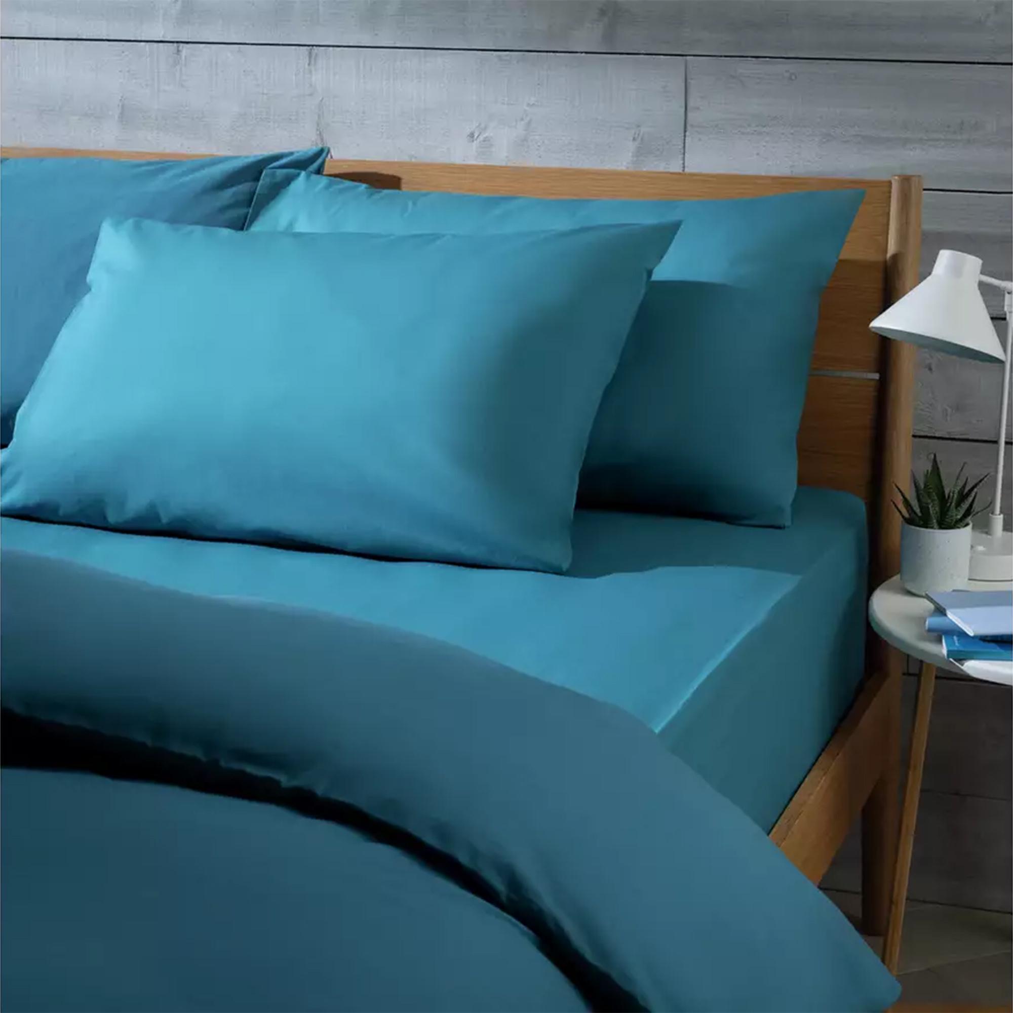 Habitat Cotton Rich 180 TC Standard Pillowcase Pair - Petrol thumbnail 3