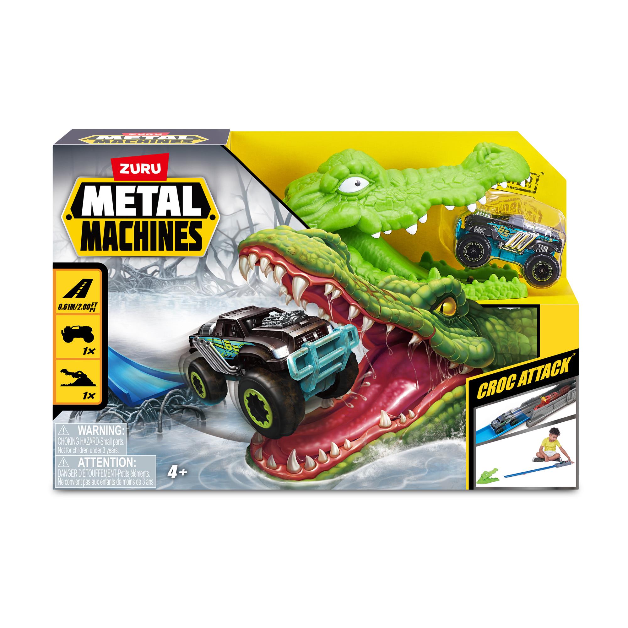 Zuru Metal Machines Crocodile Mini Racing Car Toy Track Set thumbnail 2