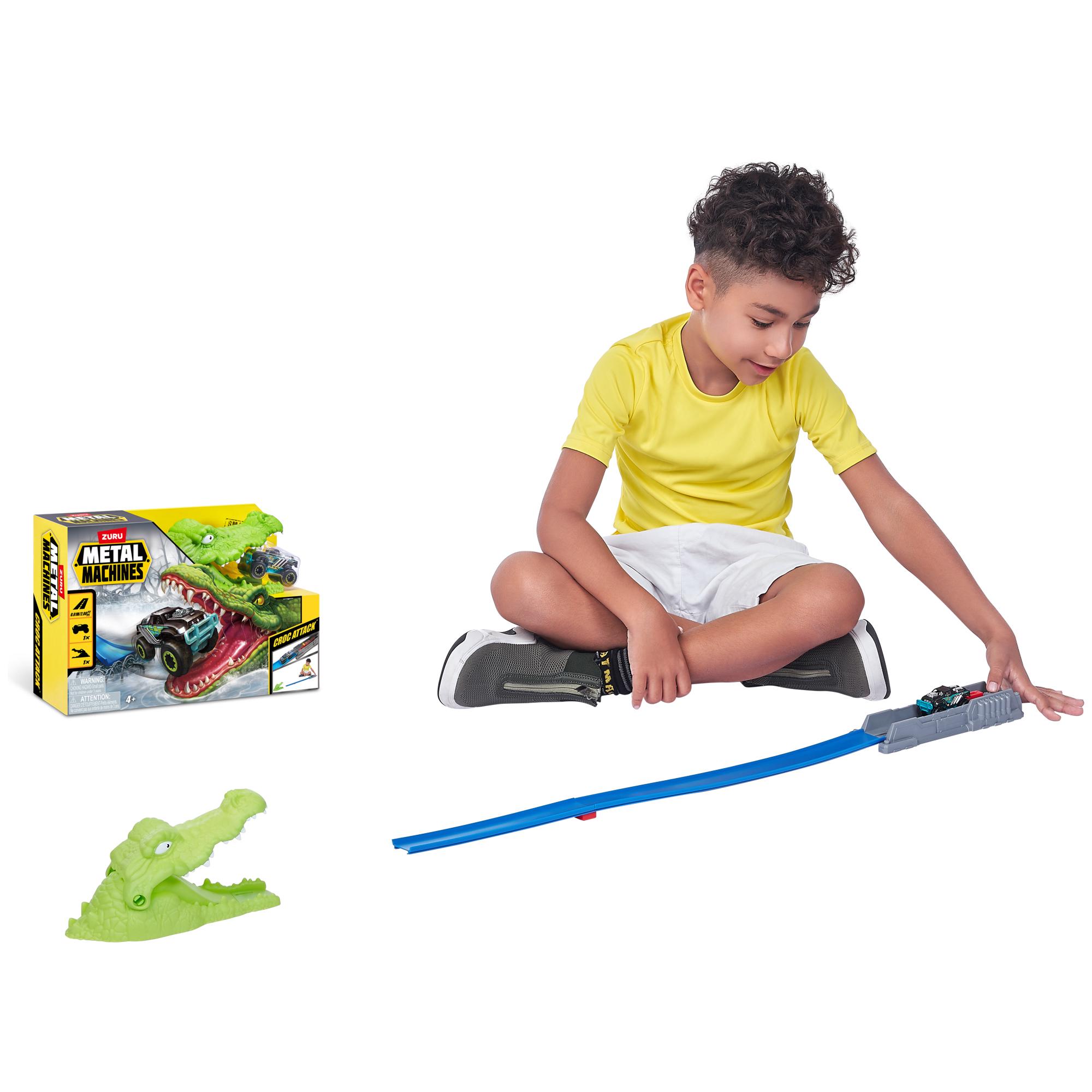 Zuru Metal Machines Crocodile Mini Racing Car Toy Track Set thumbnail 4