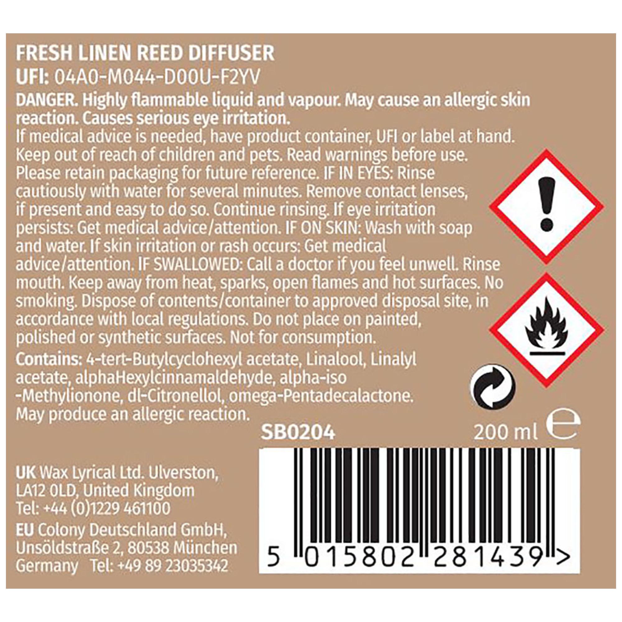 Wax Lyrical 200ml Scented Diffuser - Fresh Linen thumbnail 4