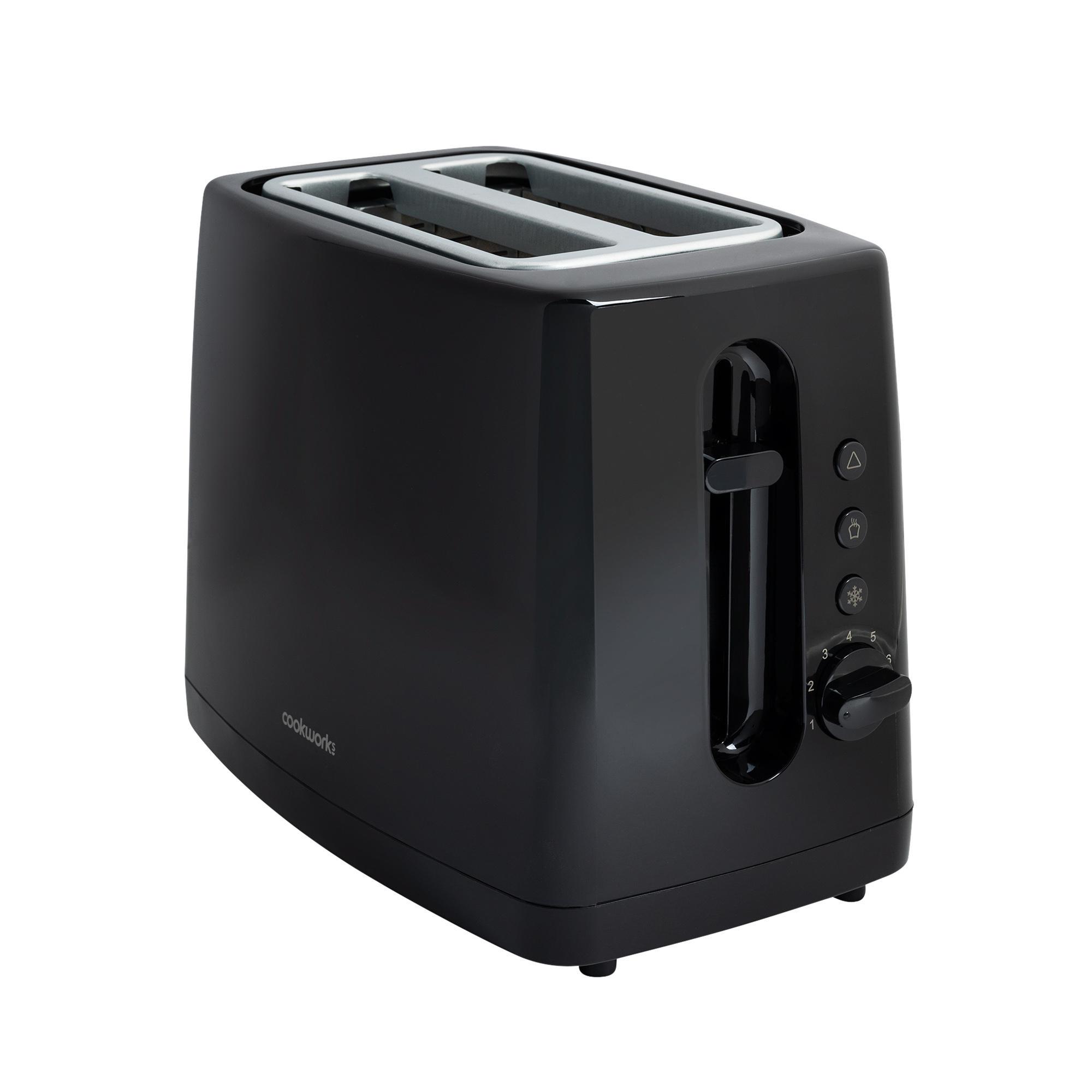 Cookworks New Basic 2 Slice Toaster - Black thumbnail 5