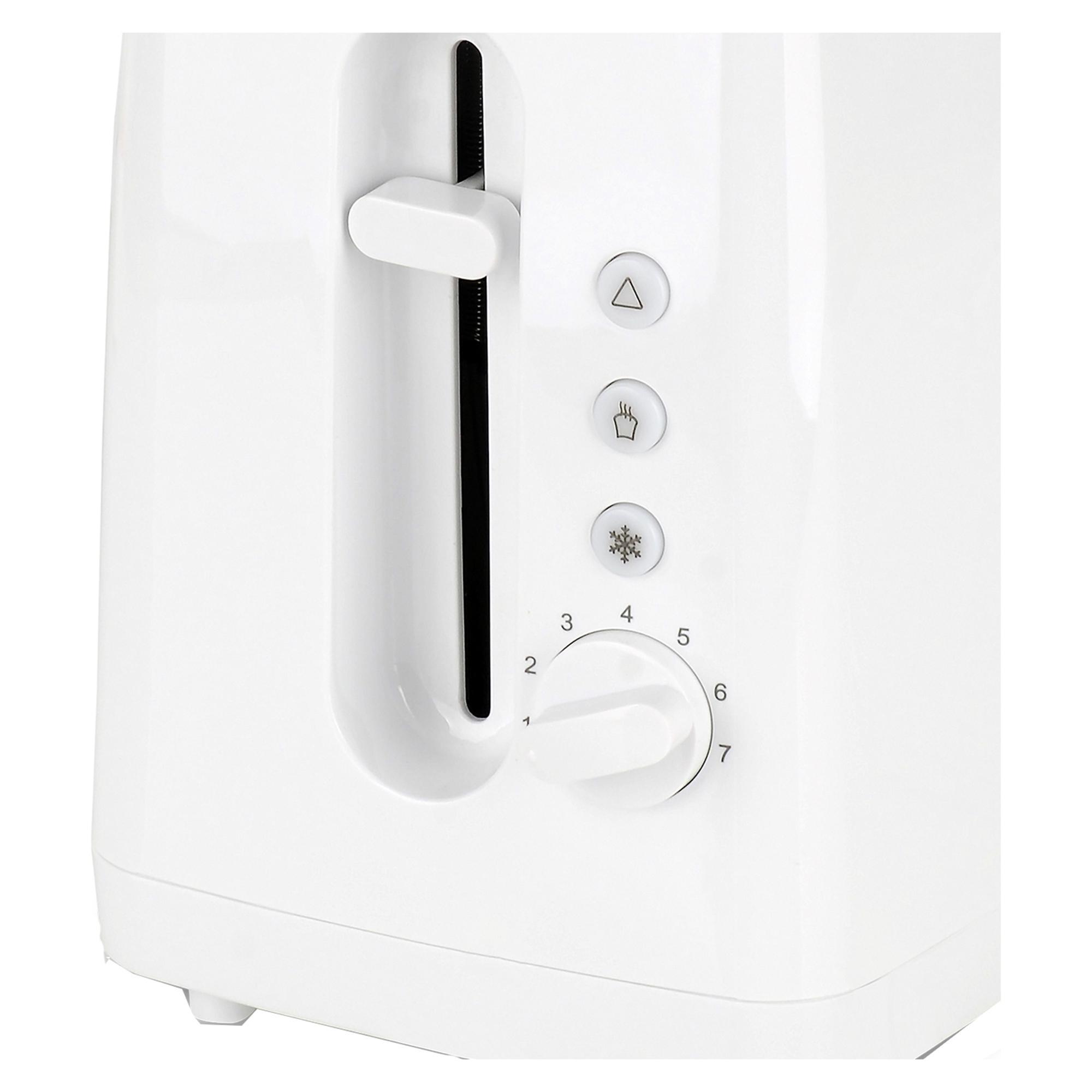 Cookworks New Basic 2 Slice Toaster - White thumbnail 2