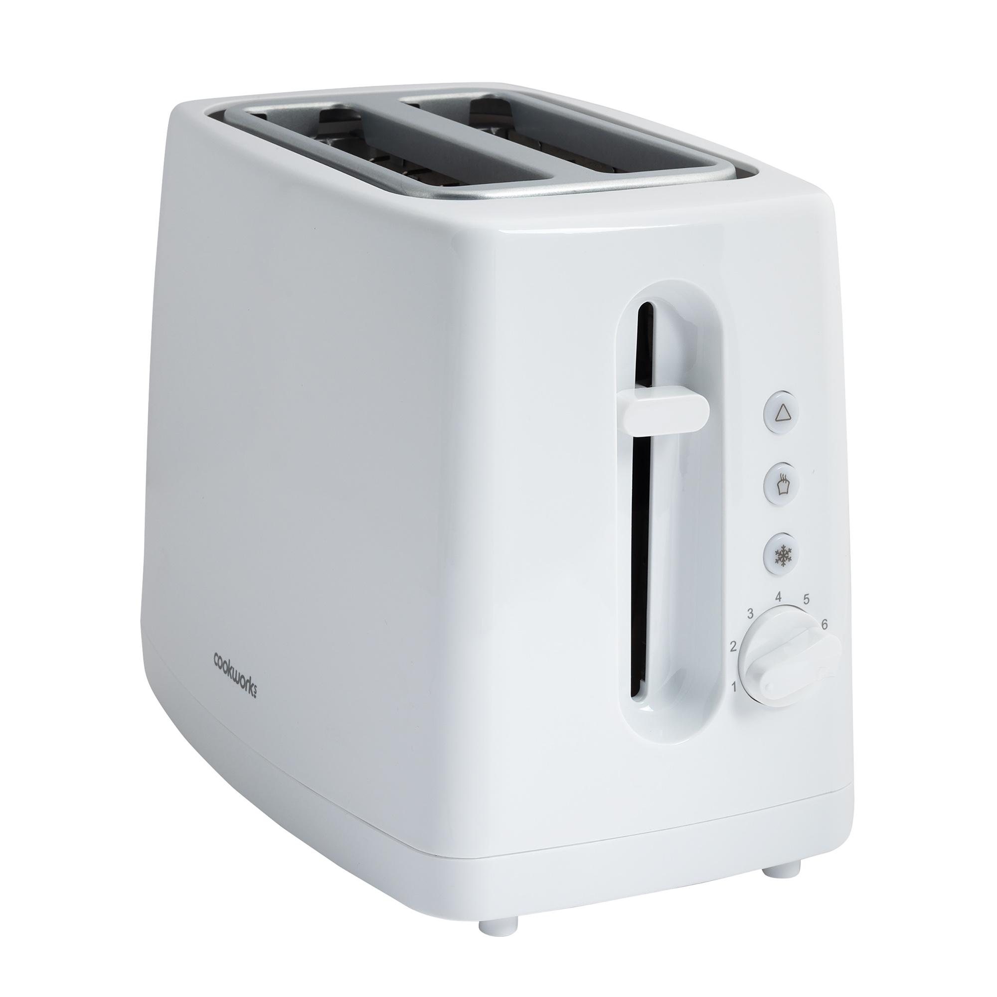 Cookworks New Basic 2 Slice Toaster - White thumbnail 5