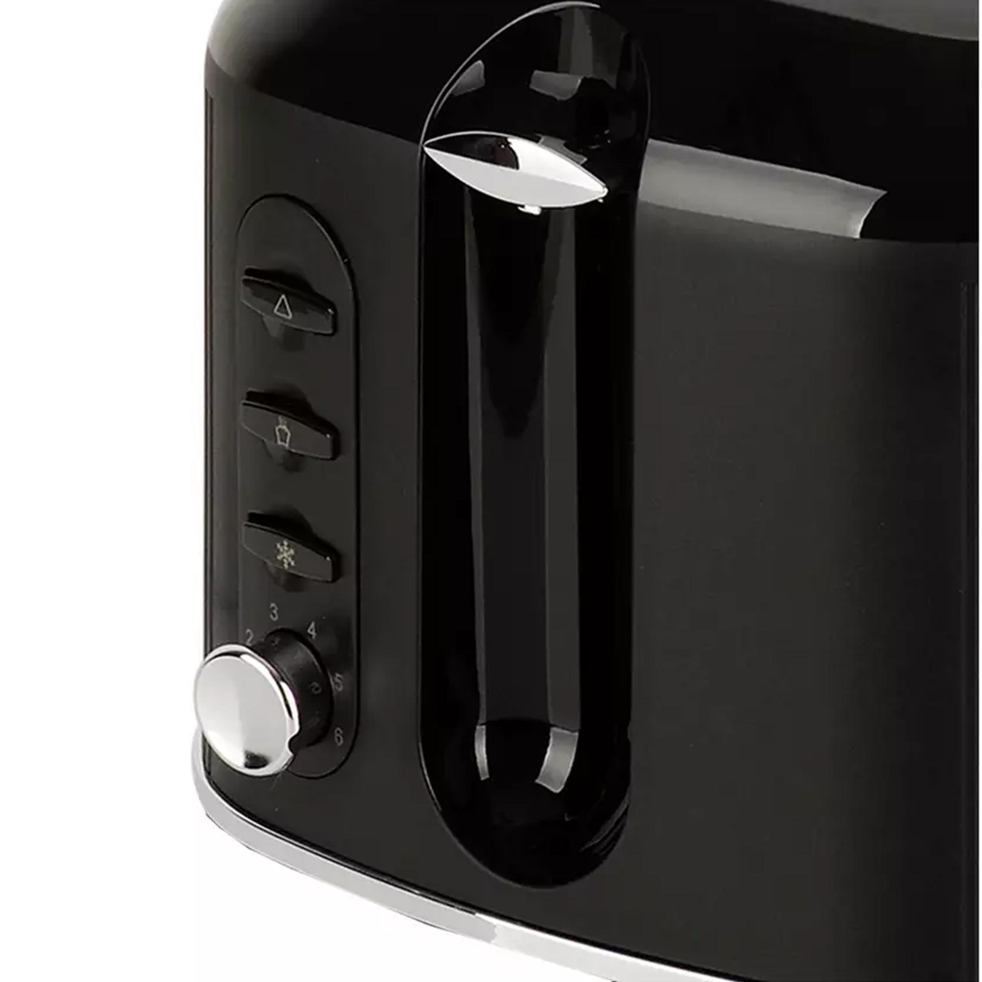 Cookworks Texture Tilly 2 Slice Toaster - Black thumbnail 3