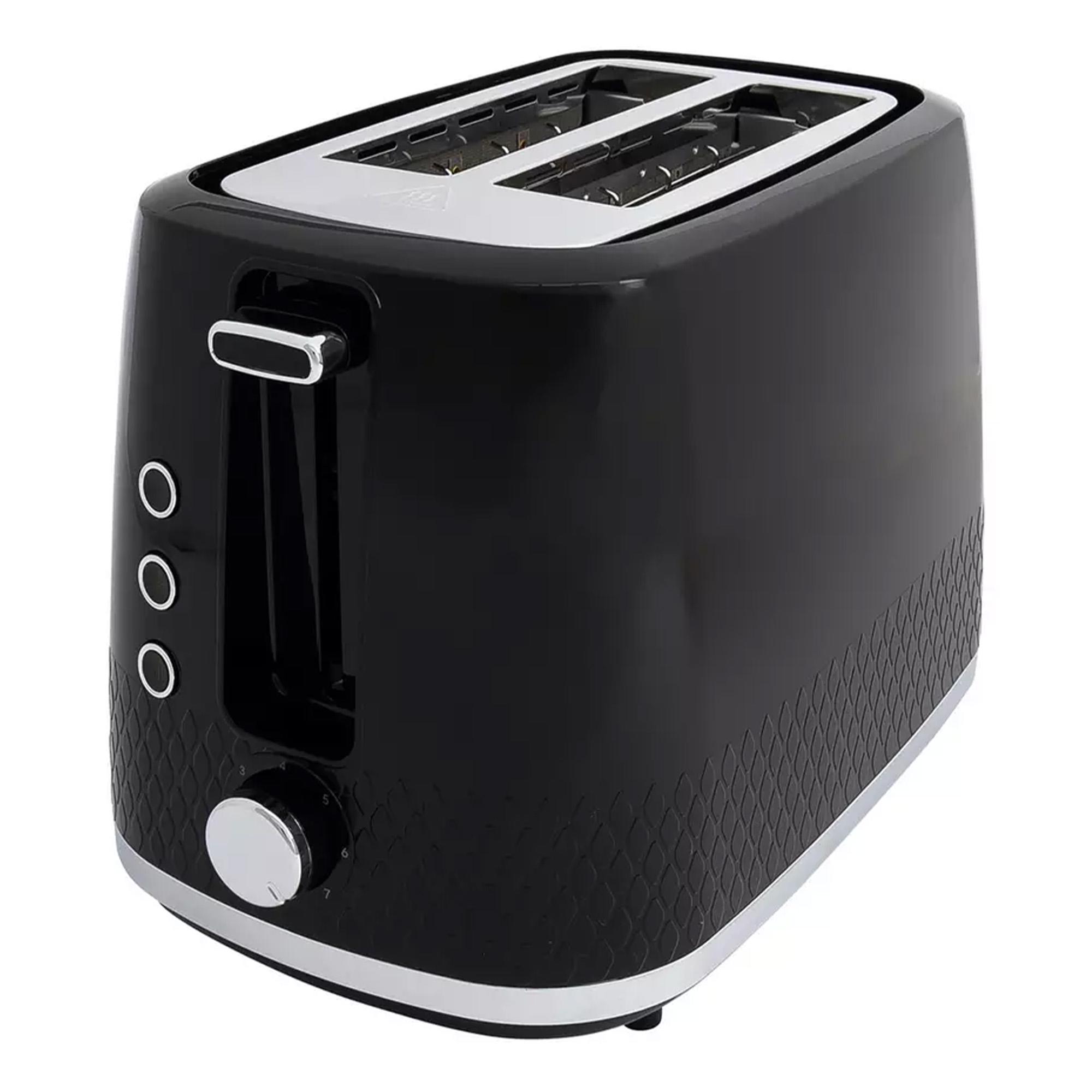 Cookworks Textures Selcey 2 Slice Toaster - Black