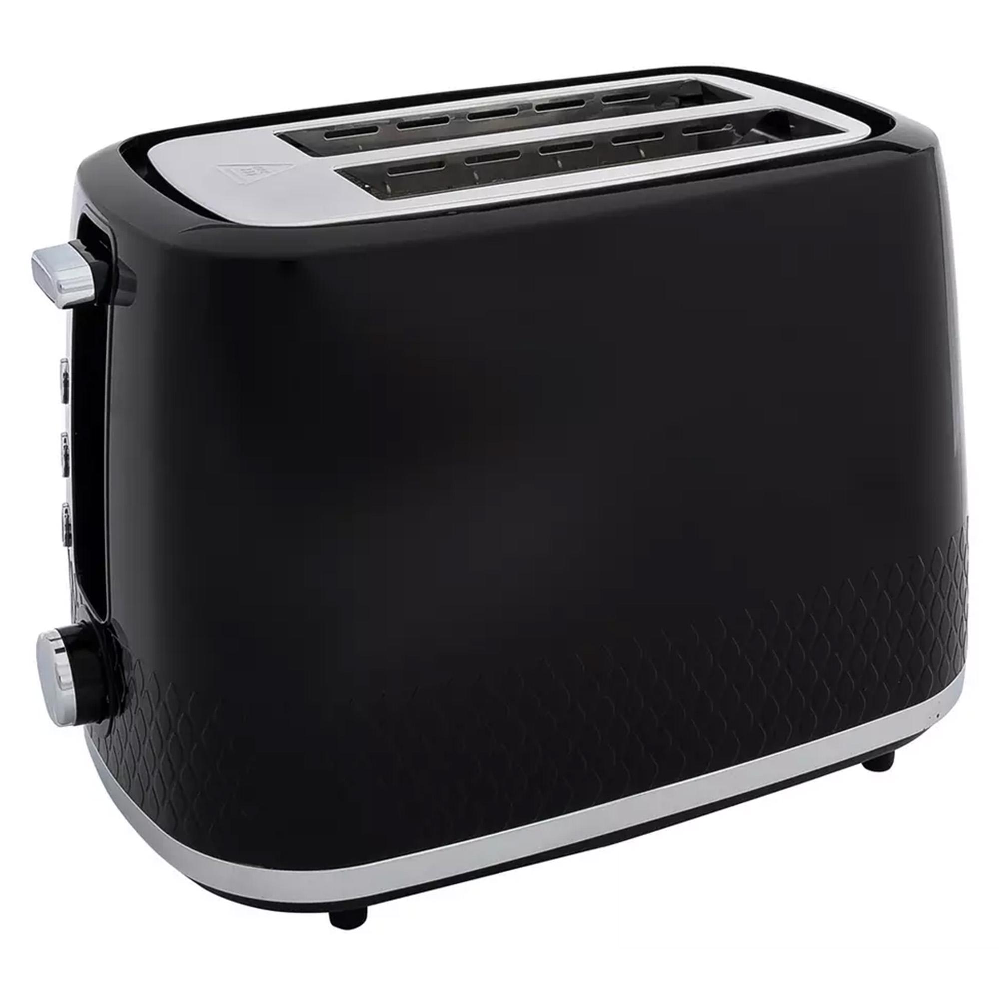 Cookworks Textures Selcey 2 Slice Toaster - Black thumbnail 3