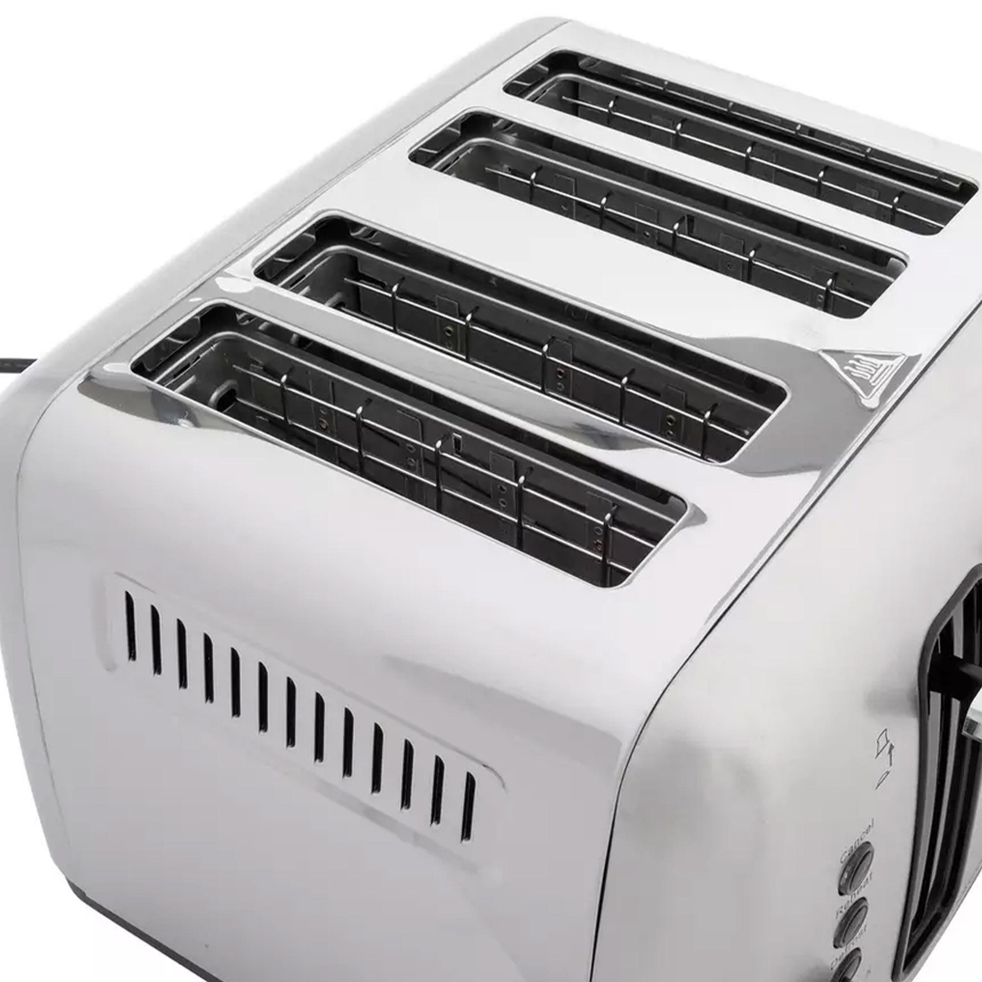 Cookworks 4 Slice Toaster - Stainless Steel thumbnail 4