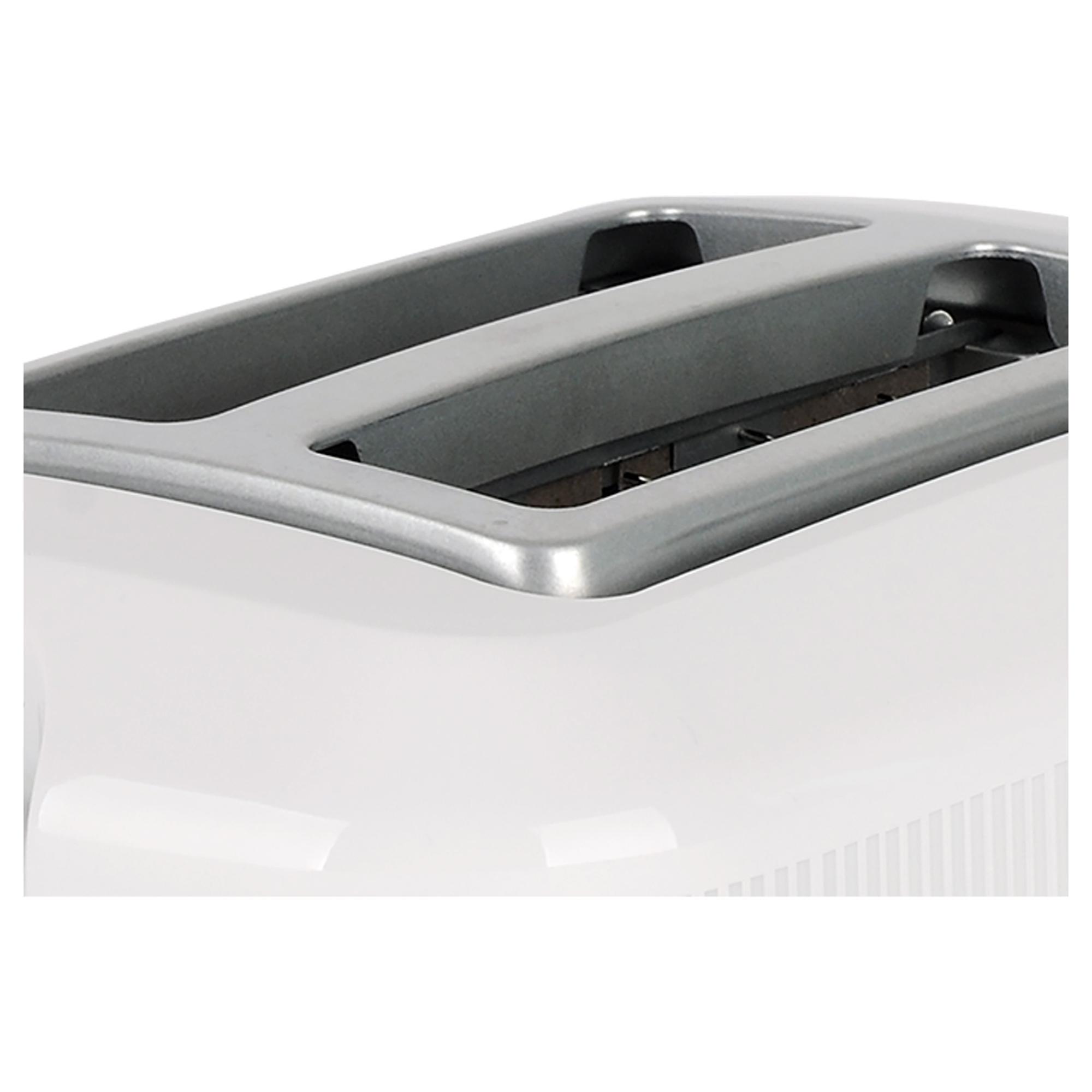 Cookworks Texture Tilly 2 Slice Toaster - White thumbnail 3