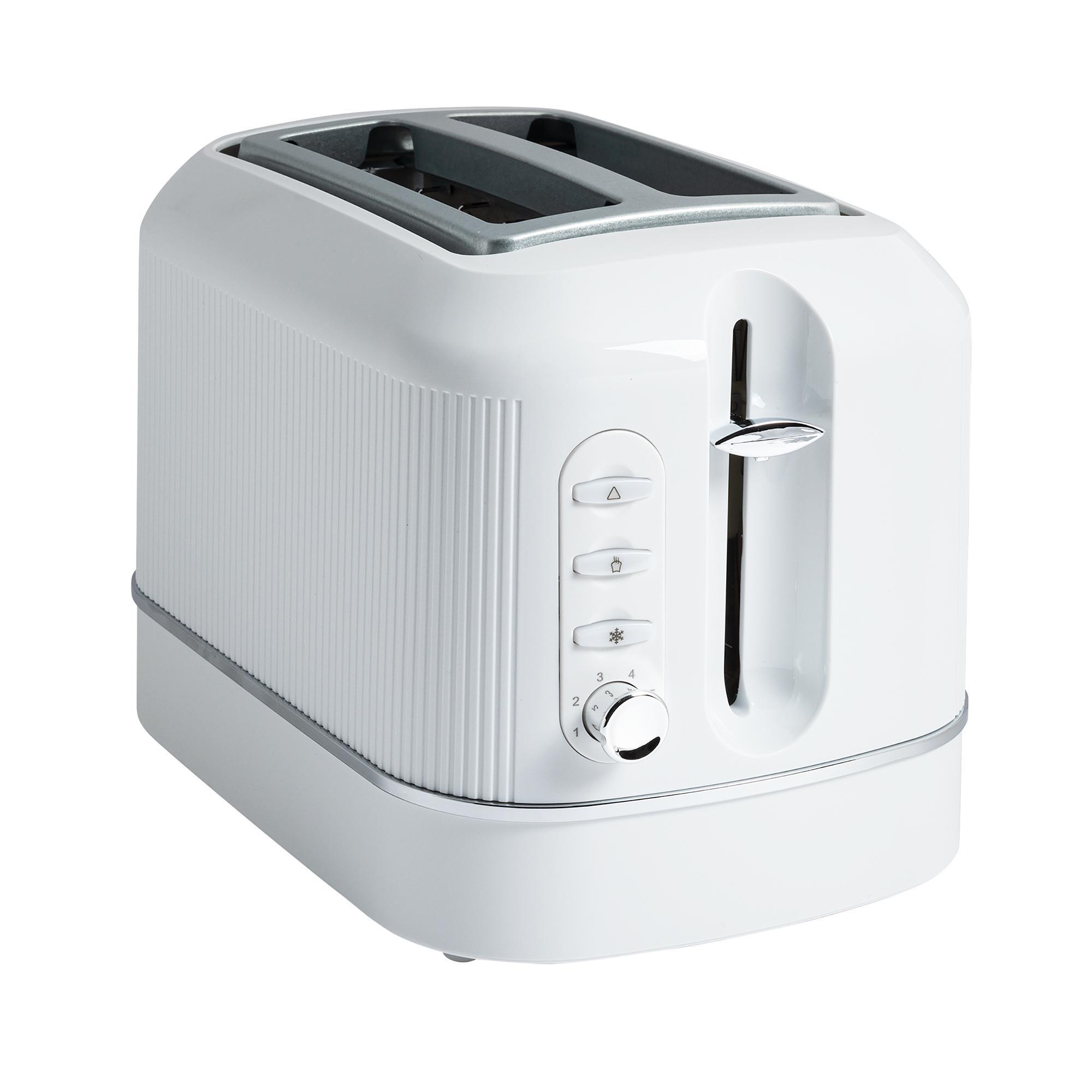 Cookworks Texture Tilly 2 Slice Toaster - White thumbnail 5