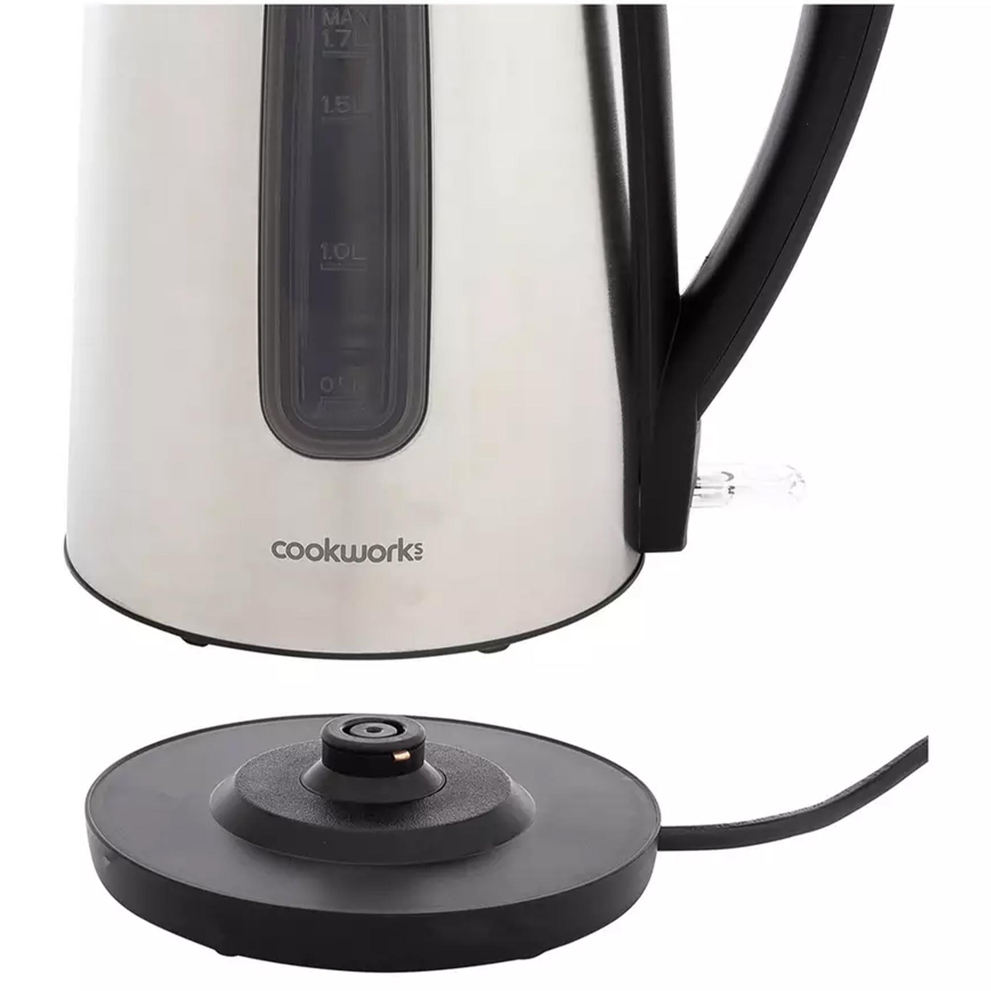 Cookworks KE01410-CE Jug Kettle - Silver thumbnail 2