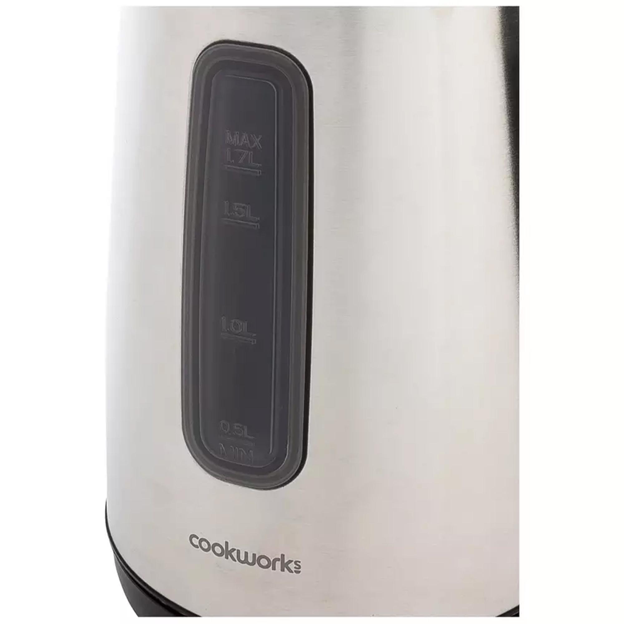 Cookworks KE01410-CE Jug Kettle - Silver thumbnail 3
