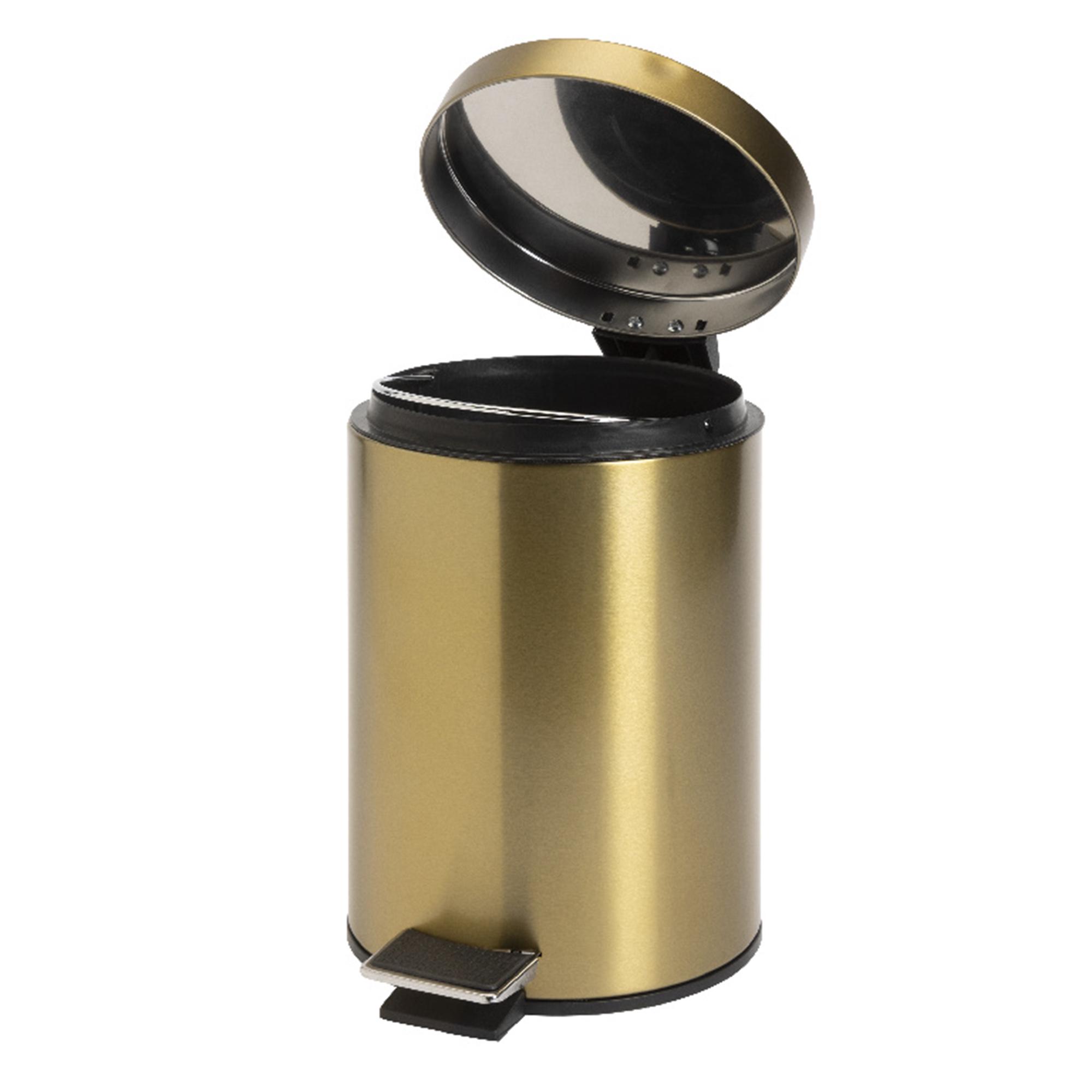 Sainsbury's Home 3L Bathroom Bin - Gold thumbnail 3