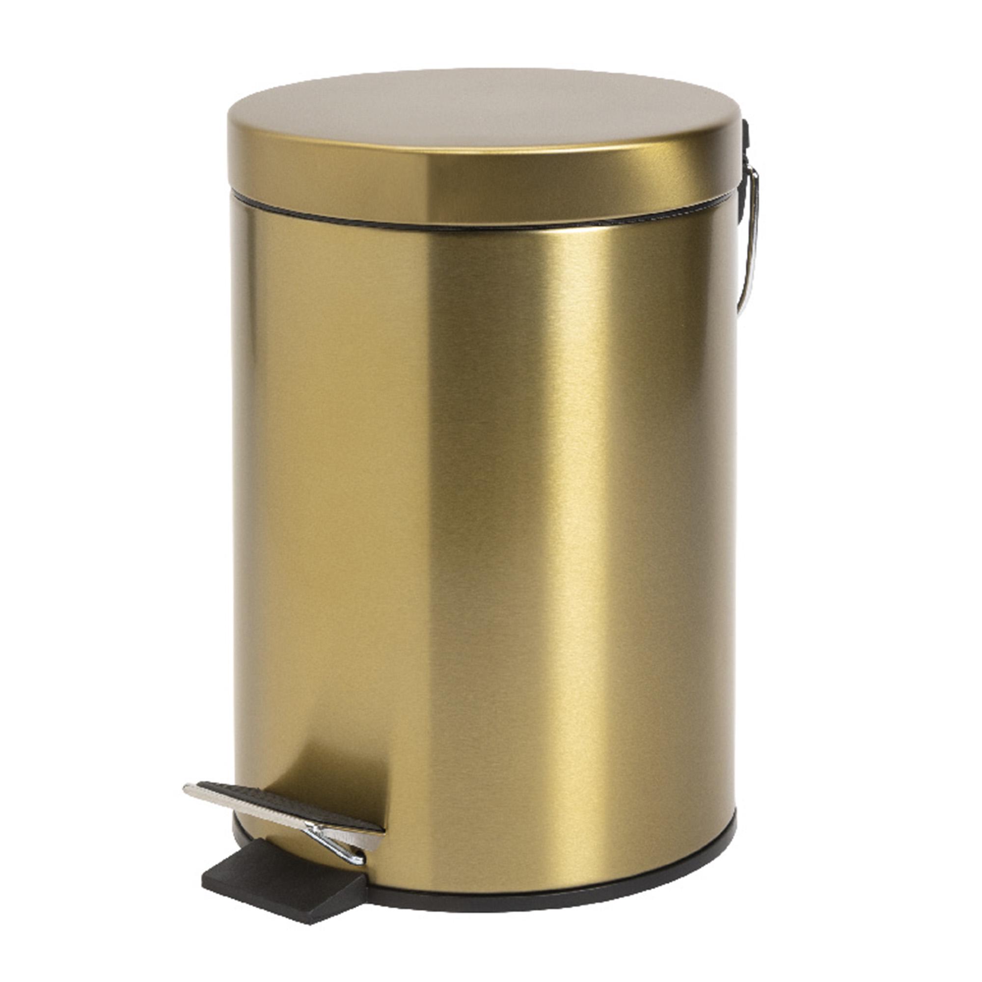 Sainsbury's Home 3L Bathroom Bin - Gold thumbnail 5
