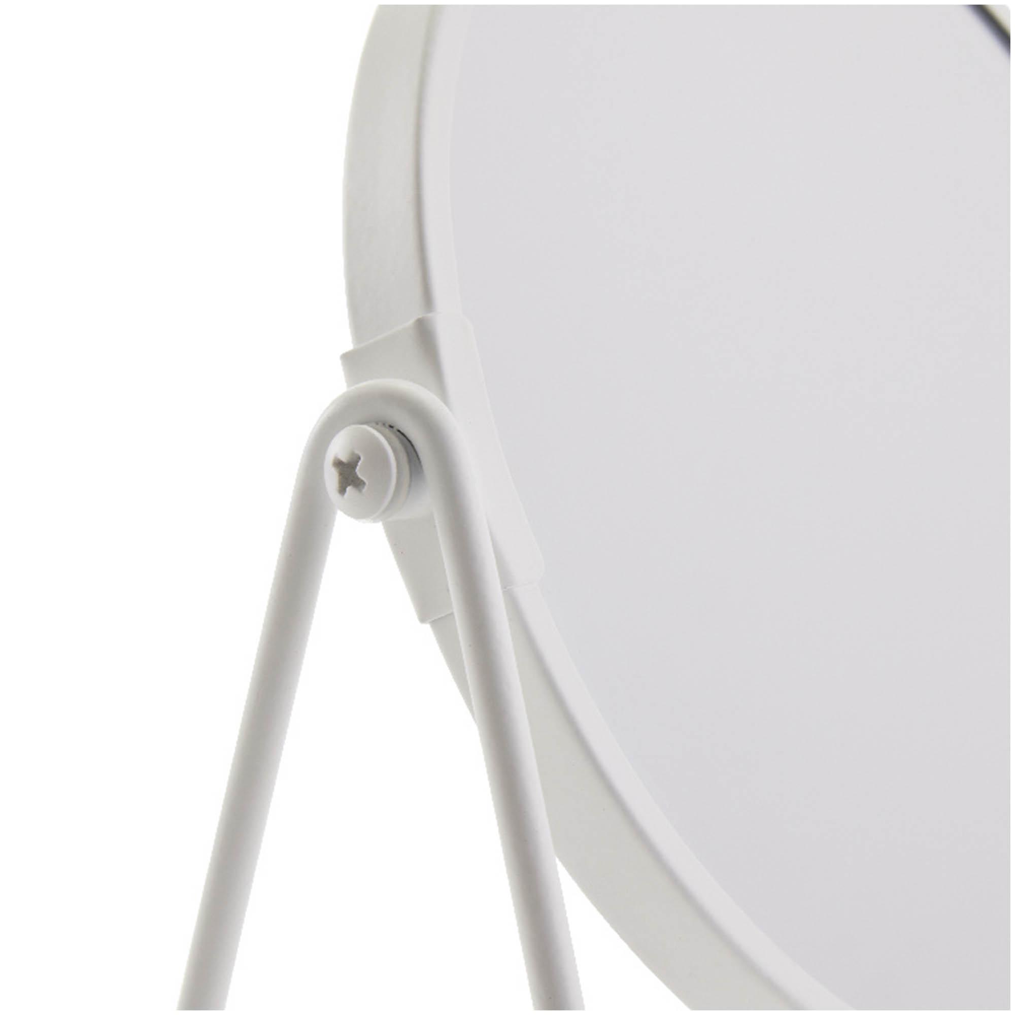 Sainsbury's Home White Metal Round Swivel Mirror - 21x19cm thumbnail 2