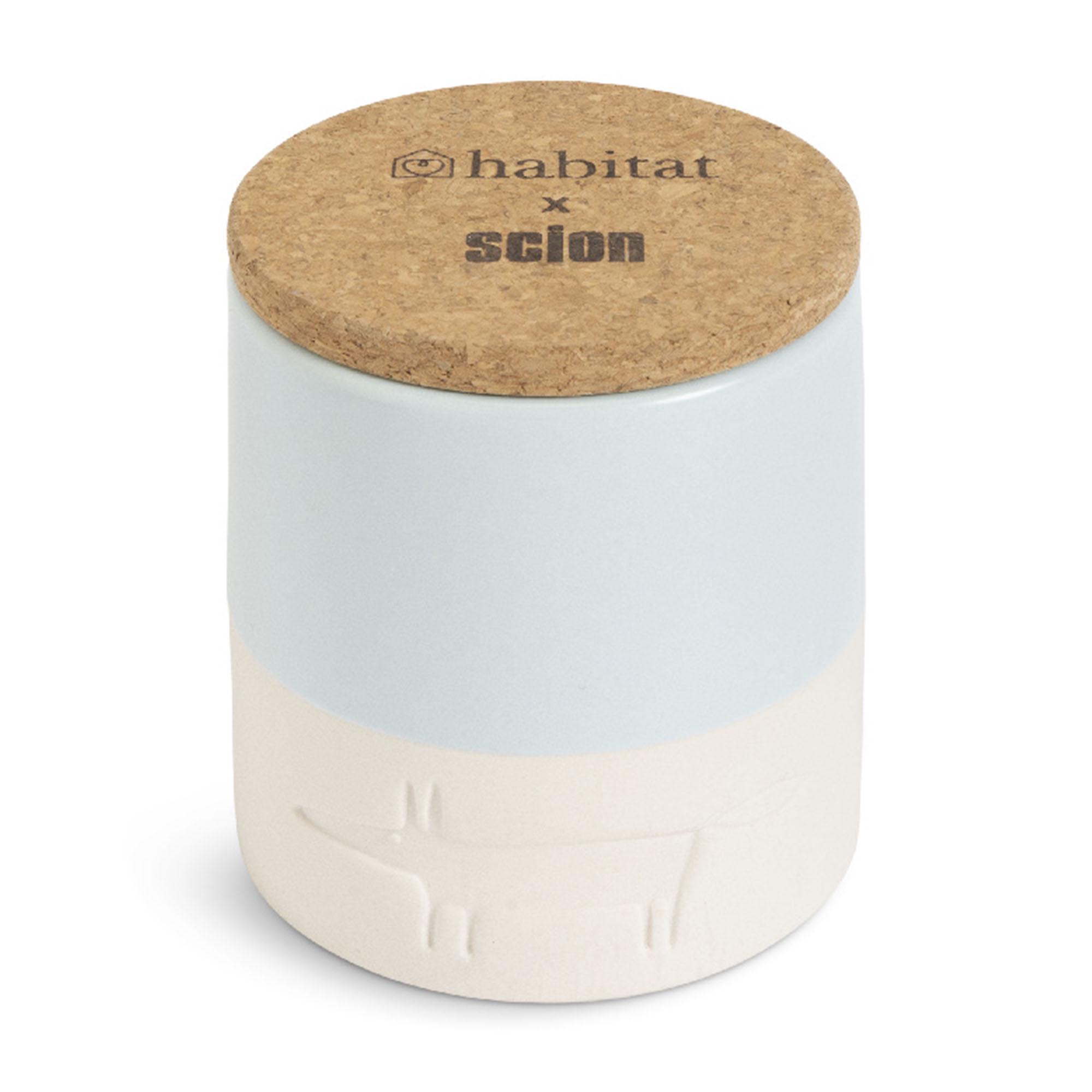 Habitat x Scion Family Mr Fox Ceramic Candle Blue thumbnail 2