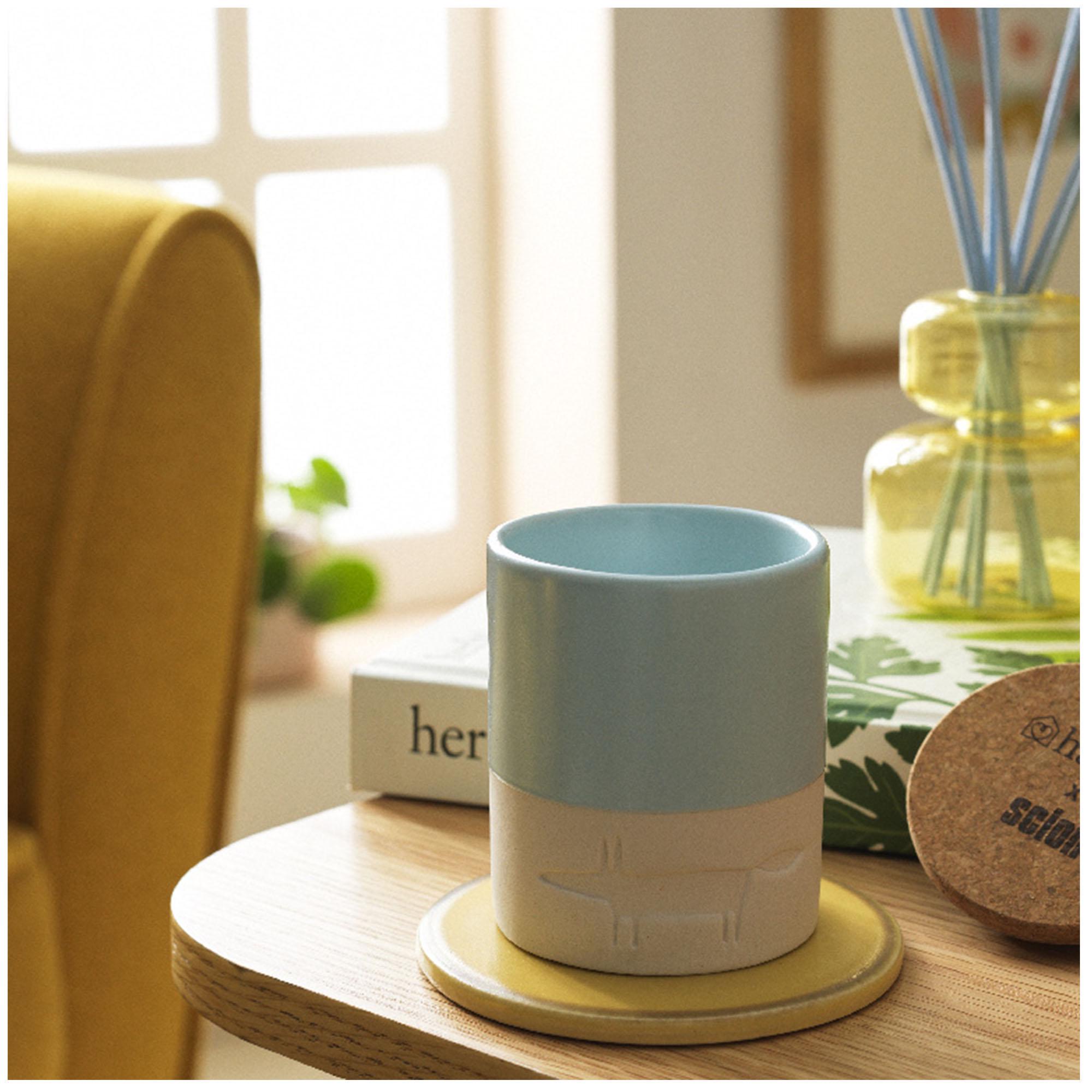 Habitat x Scion Family Mr Fox Ceramic Candle Blue thumbnail 4