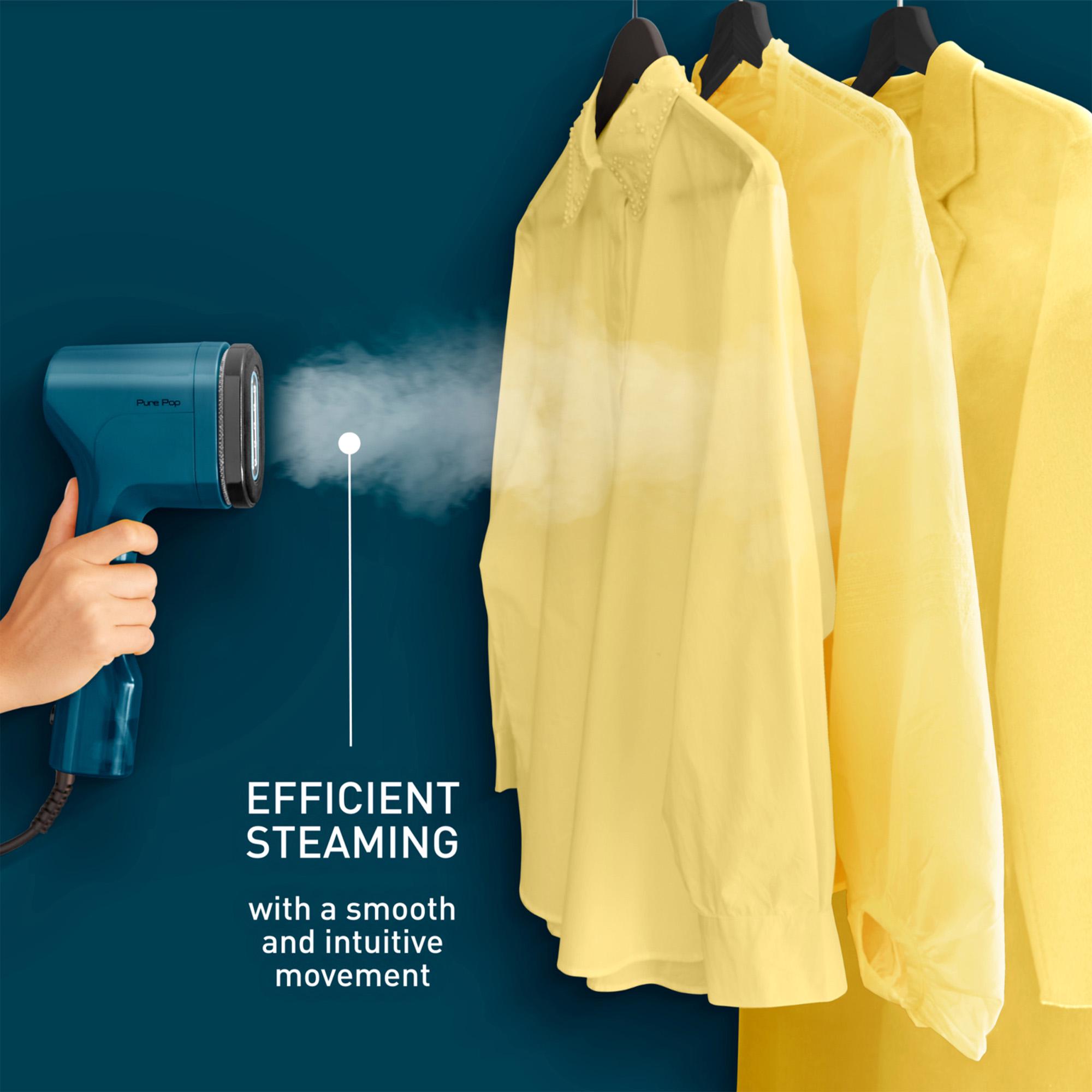 Tefal Pure POP DT2020 Handheld Garment Steamer - Alpine Blue thumbnail 2