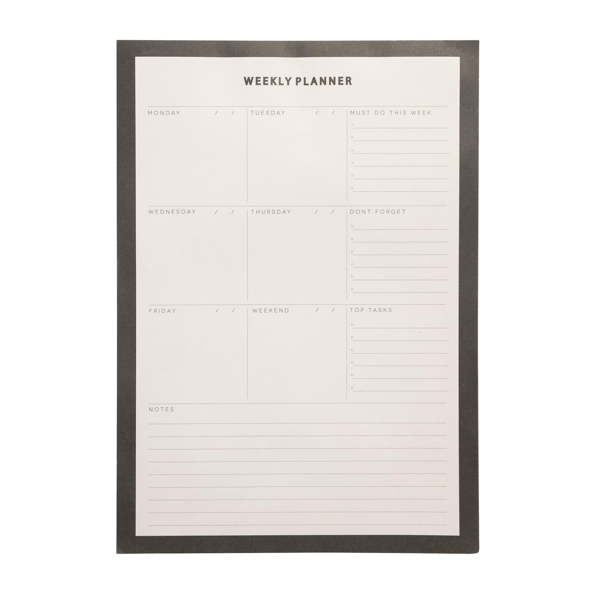 Sainsbury's Home Black Weekly Planner