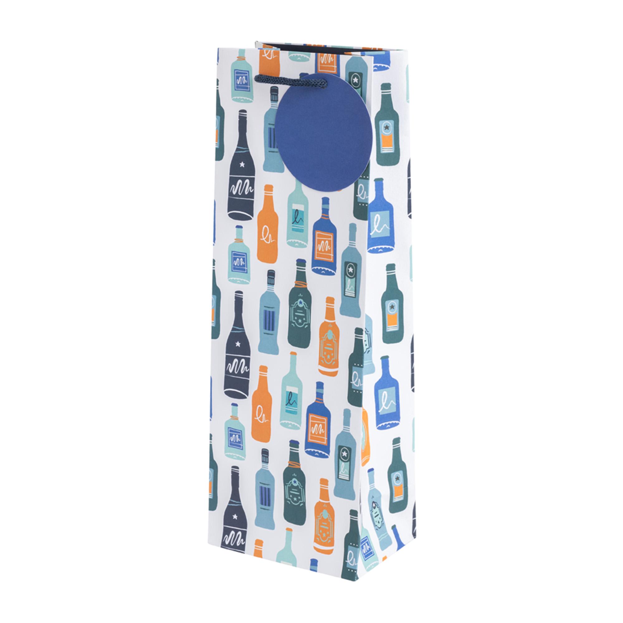 Sainsbury's Beer Bottle Print Bottle Gift Bag For Champagne Prosecco Wine