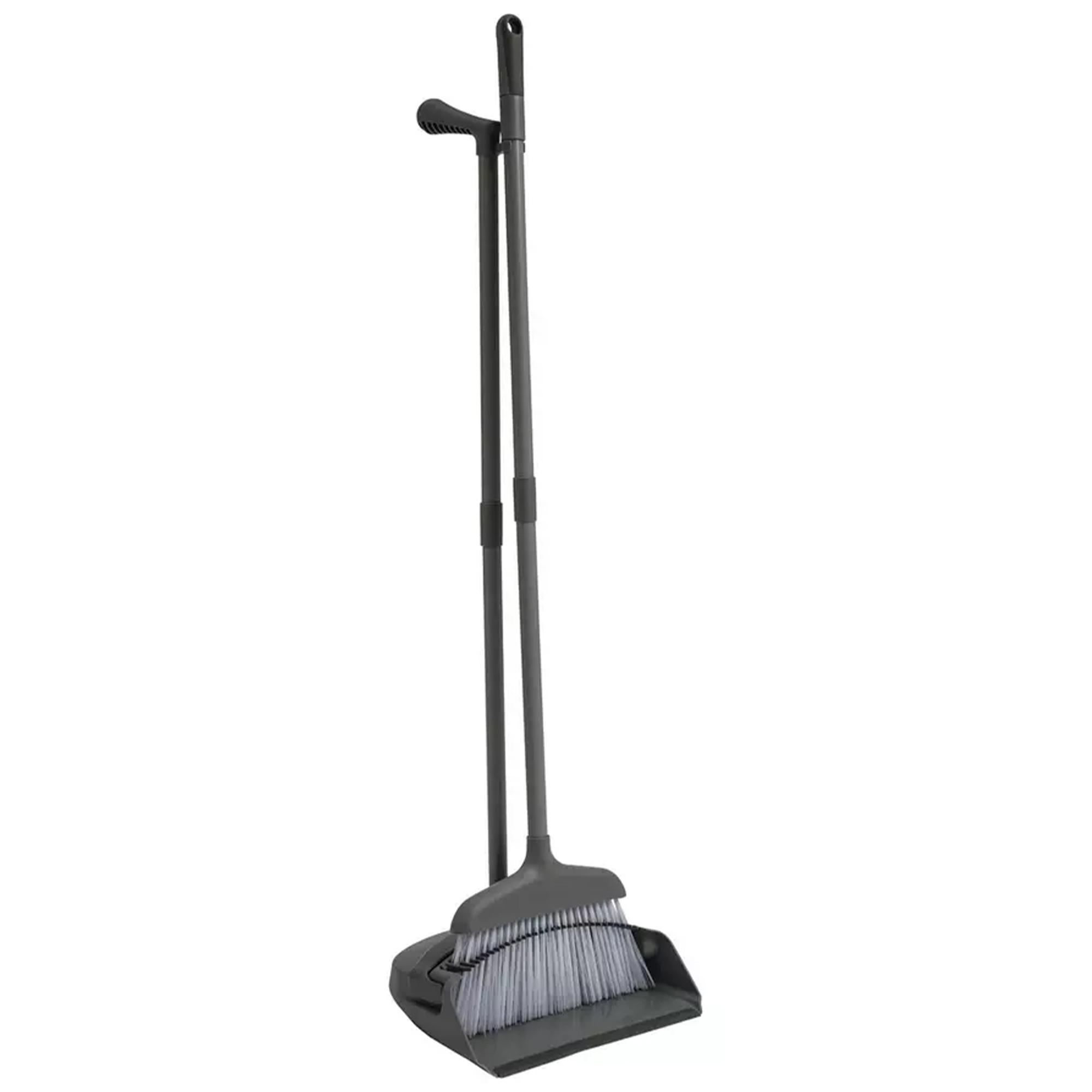 Sainsbury's Home Recycled Long Handle Dustpan & Brush - Grey thumbnail 2