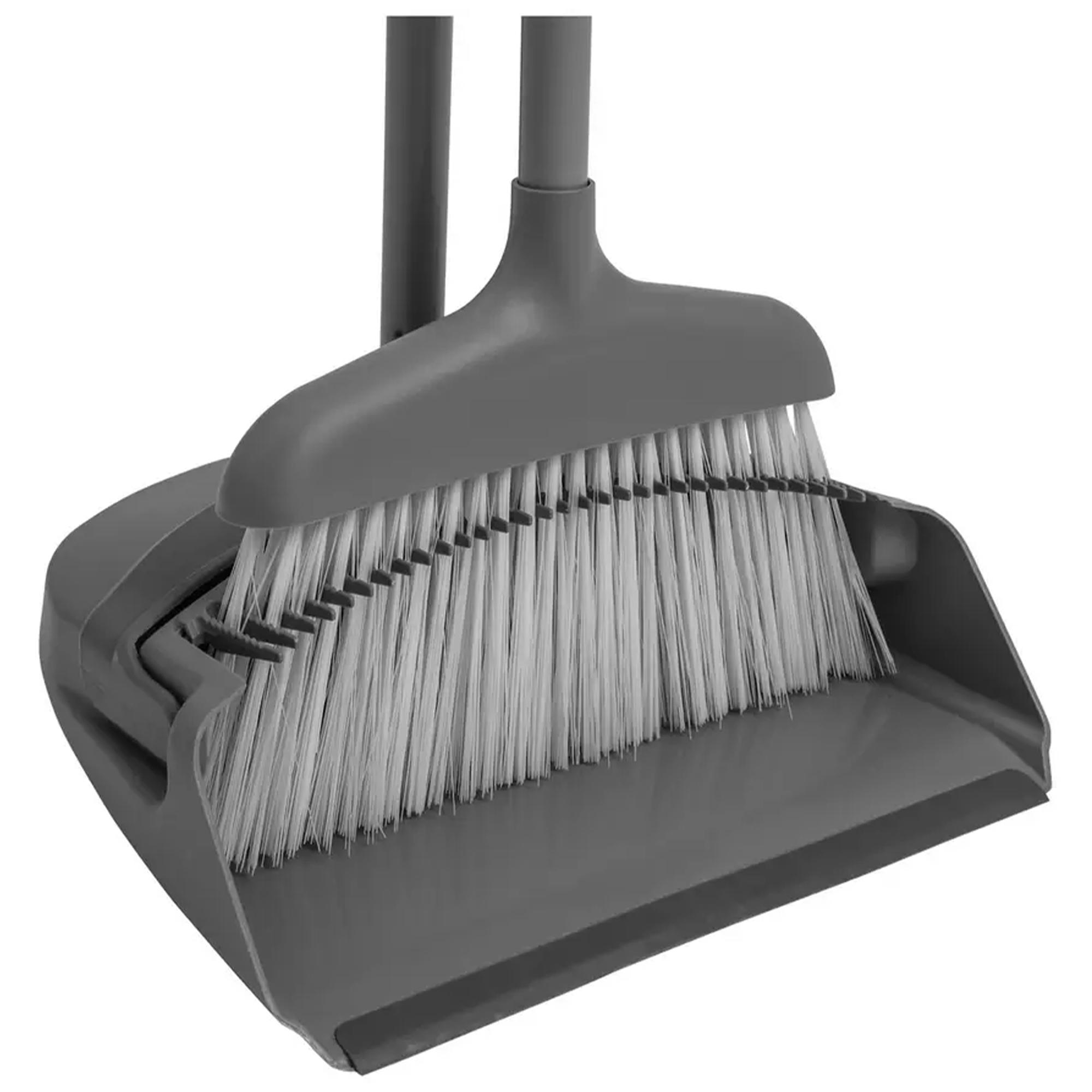 Sainsbury's Home Recycled Long Handle Dustpan & Brush - Grey thumbnail 3