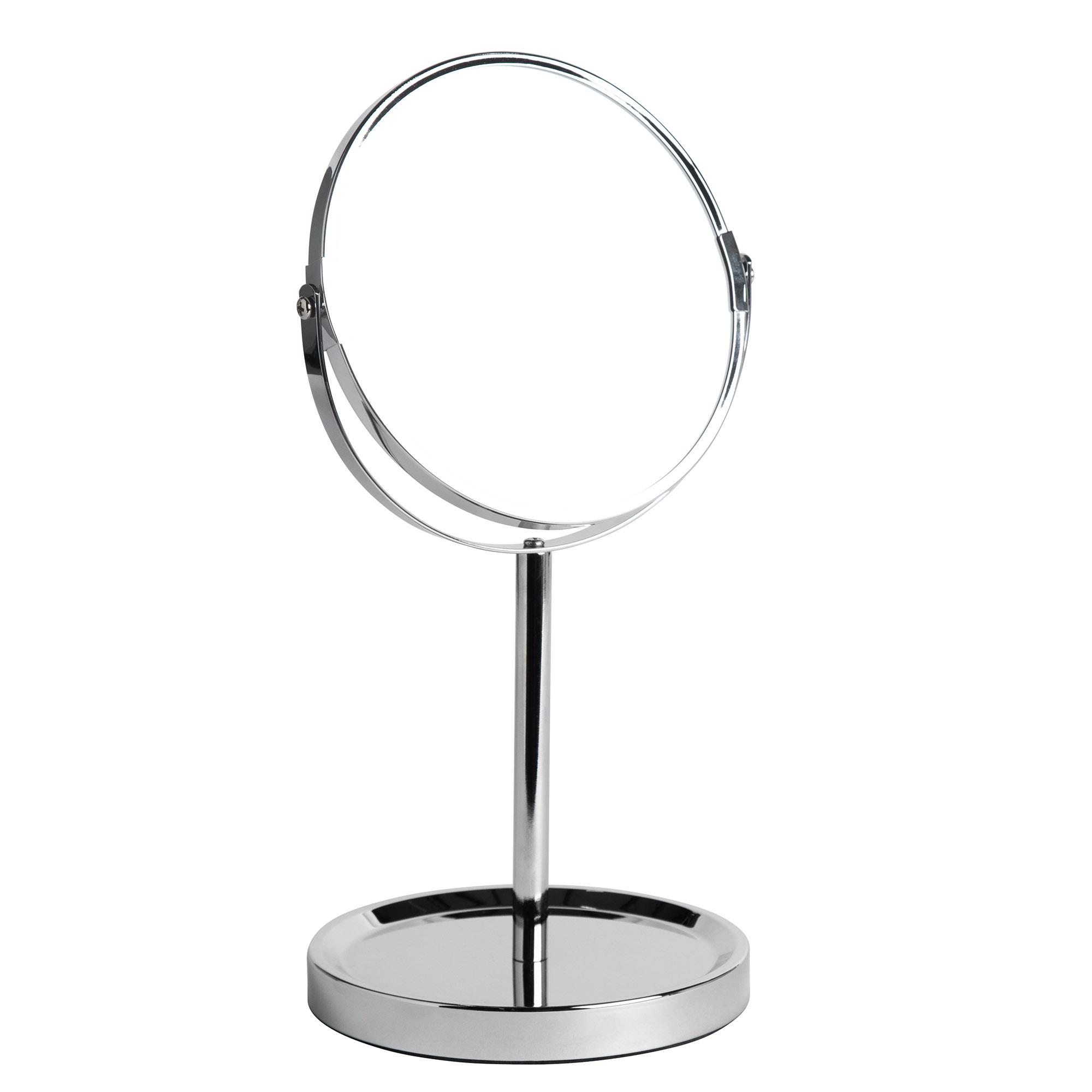 Sainsbury's Home Functional Round Pedestal Mirror with Tray-Chrome