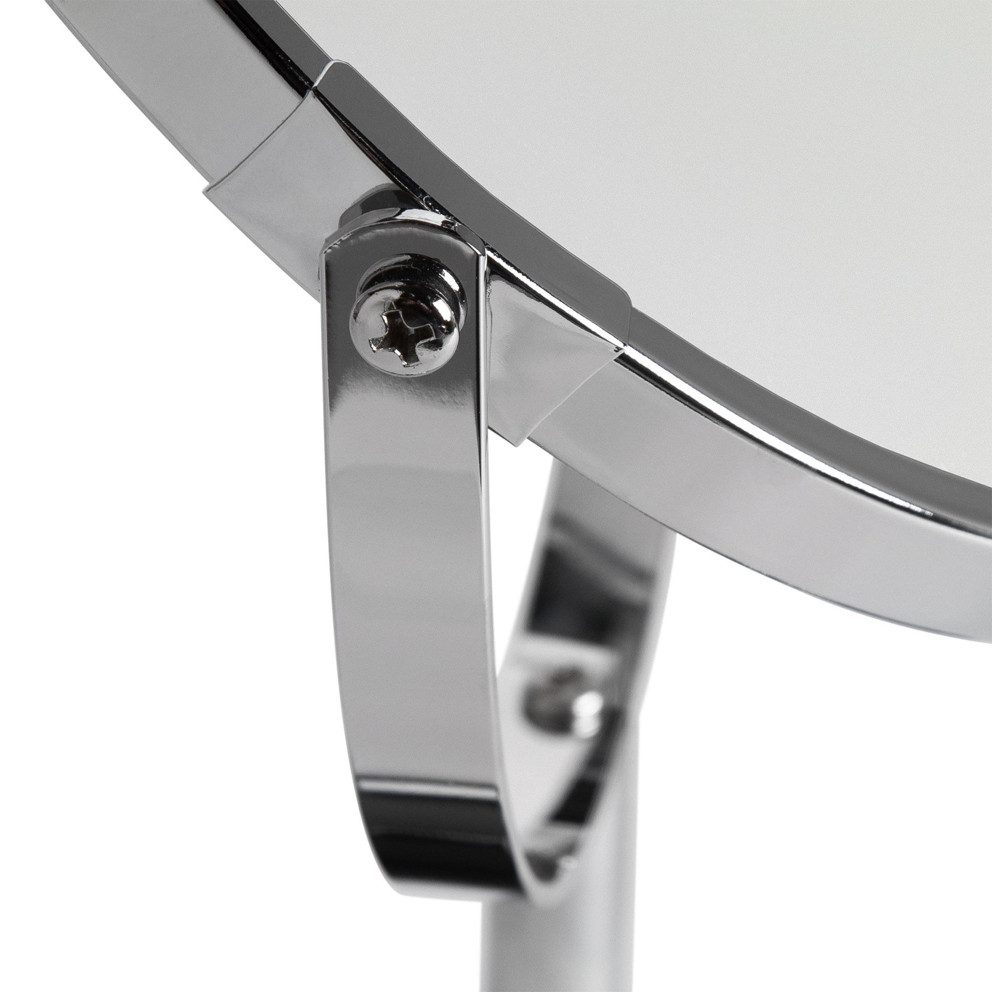Sainsbury's Home Functional Round Pedestal Mirror with Tray-Chrome thumbnail 5