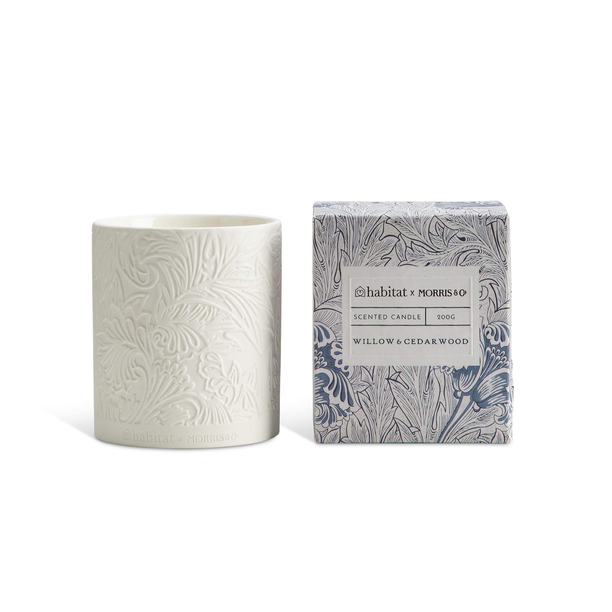 Habitat x Morris & Co. Willow & Cedarwood Ceramic Candle