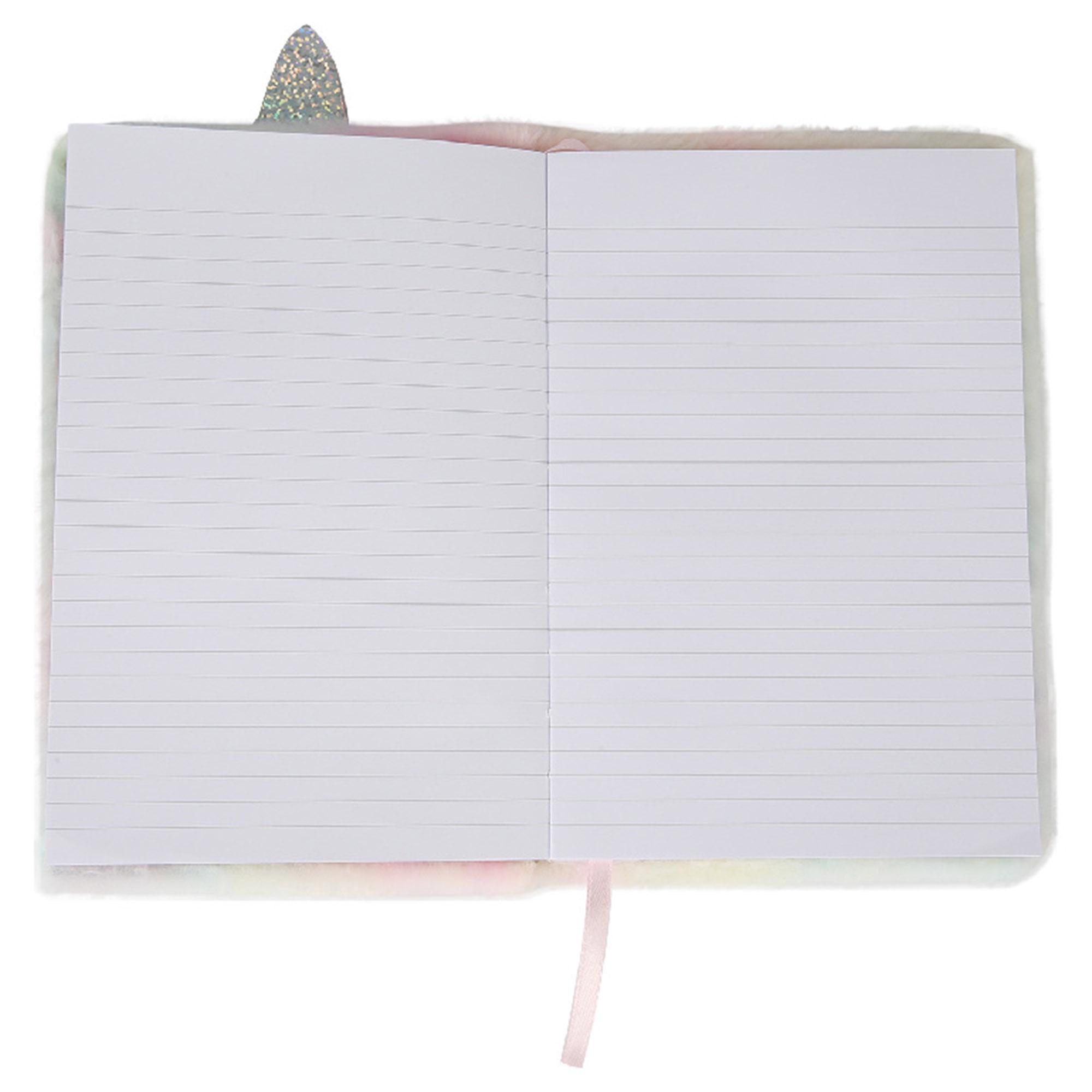 Sainsbury's Home Unicorn Furry A5 160 Page Ruled Notebook thumbnail 2