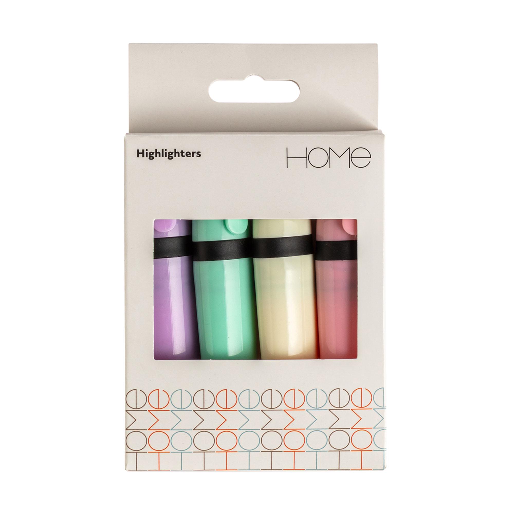 Sainsbury's Home Tank Pastel Highlighters - Pack of 4