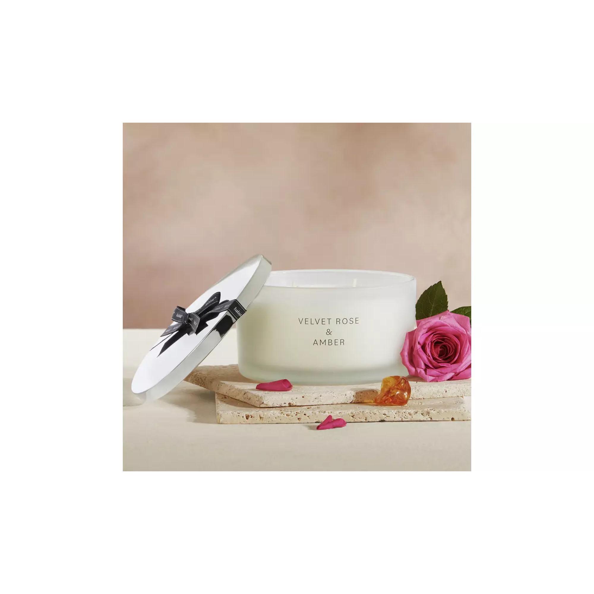 Habitat Luxe Velvet Rose & Amber XL Candle with Lid thumbnail 2