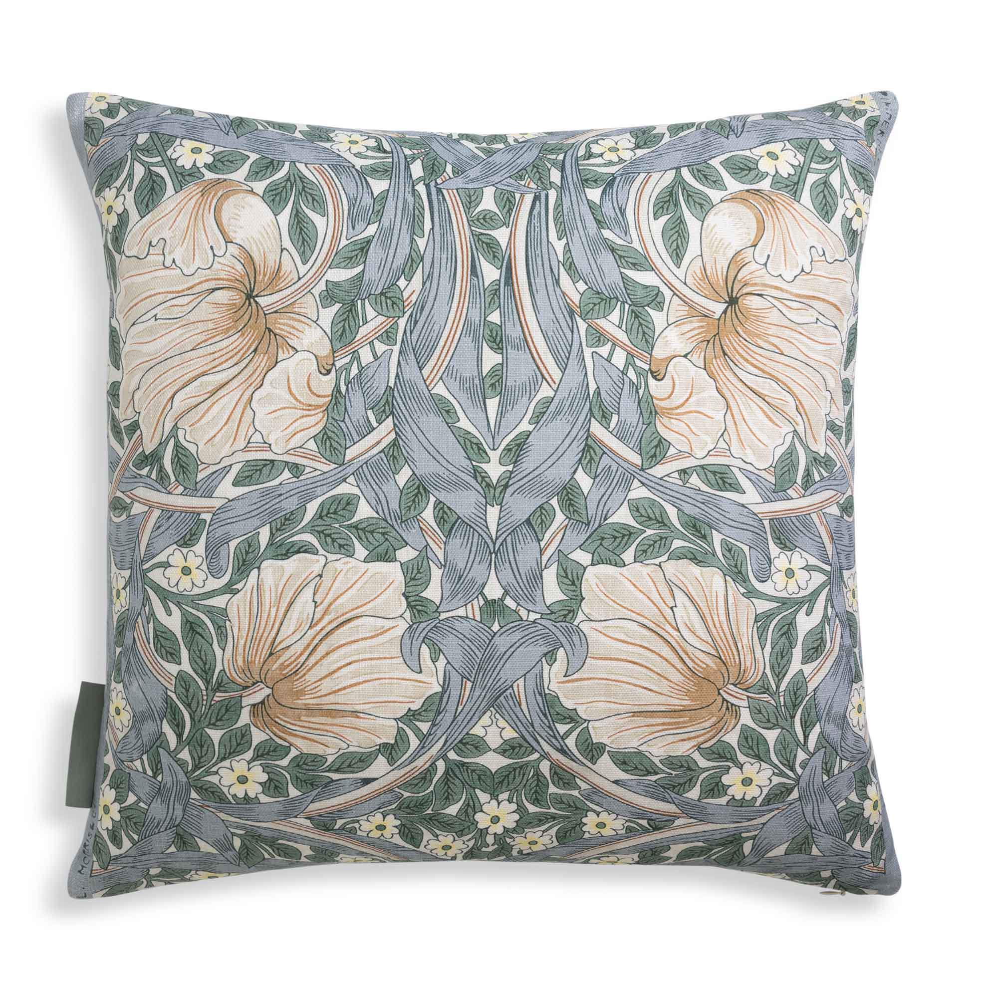 Habitat x Morris & Co. Pimpernel Cushion - Blue - 50x50cm thumbnail 4