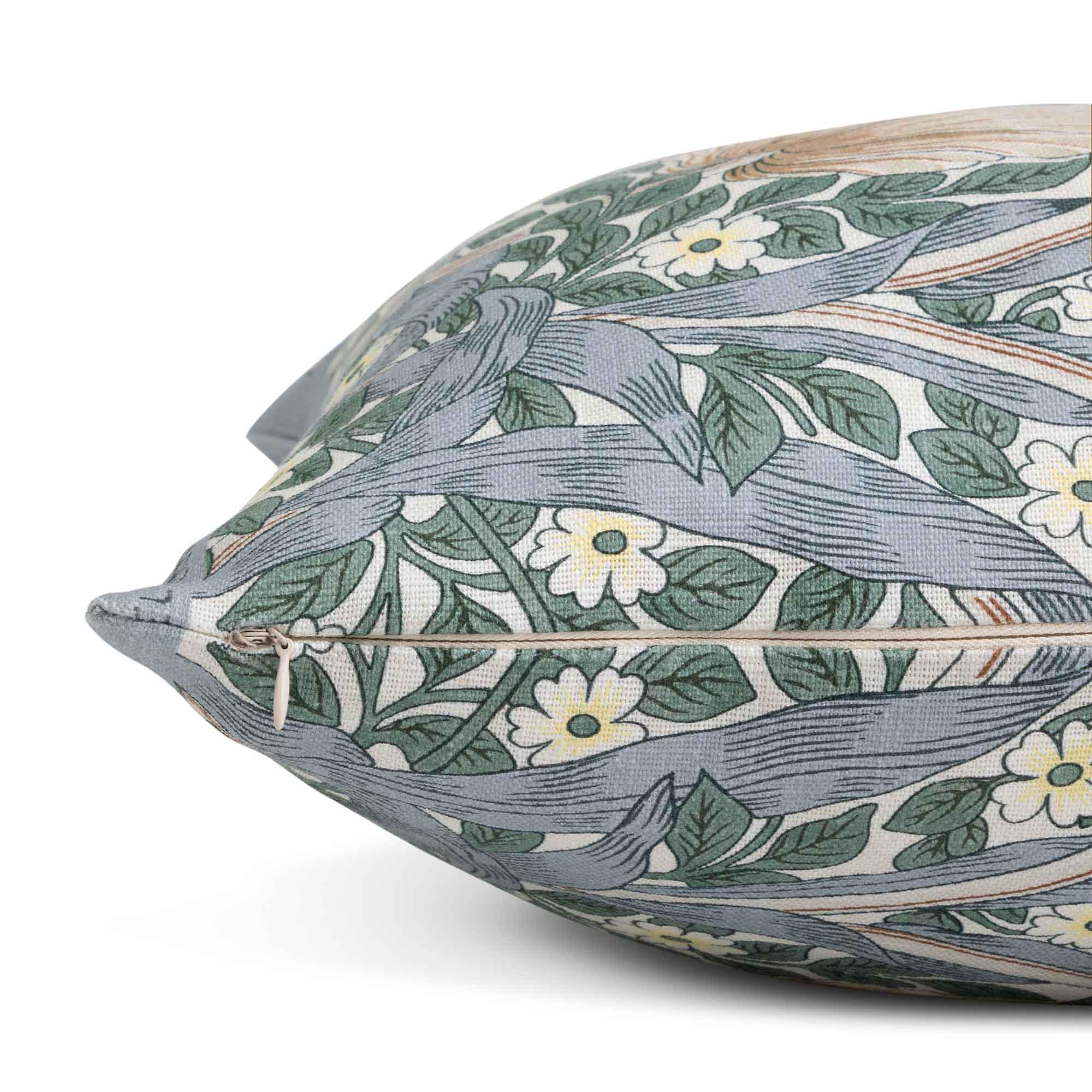 Habitat x Morris & Co. Pimpernel Cushion - Blue - 50x50cm thumbnail 5