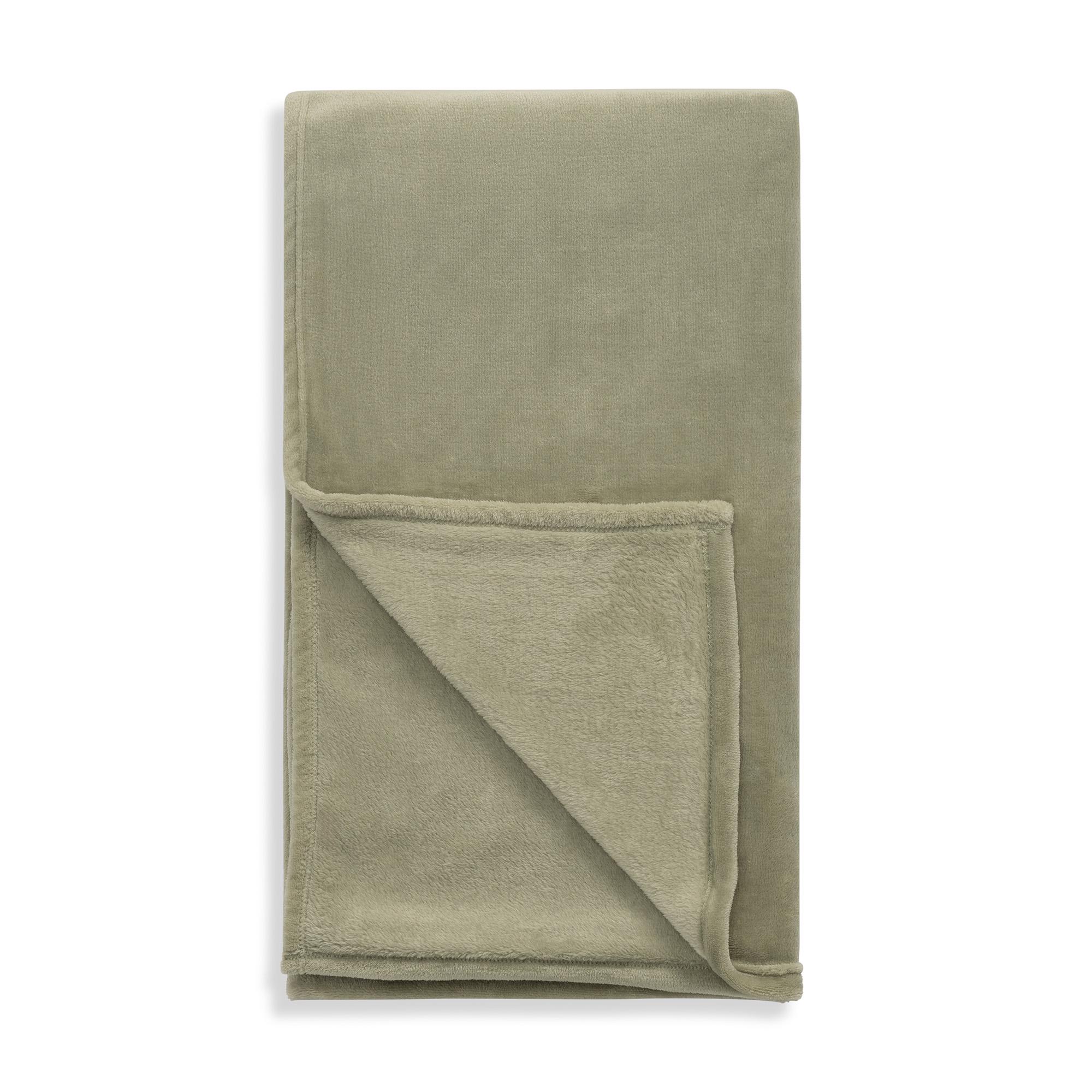 Sainsburys's Home Sage Fleece throw 125x150