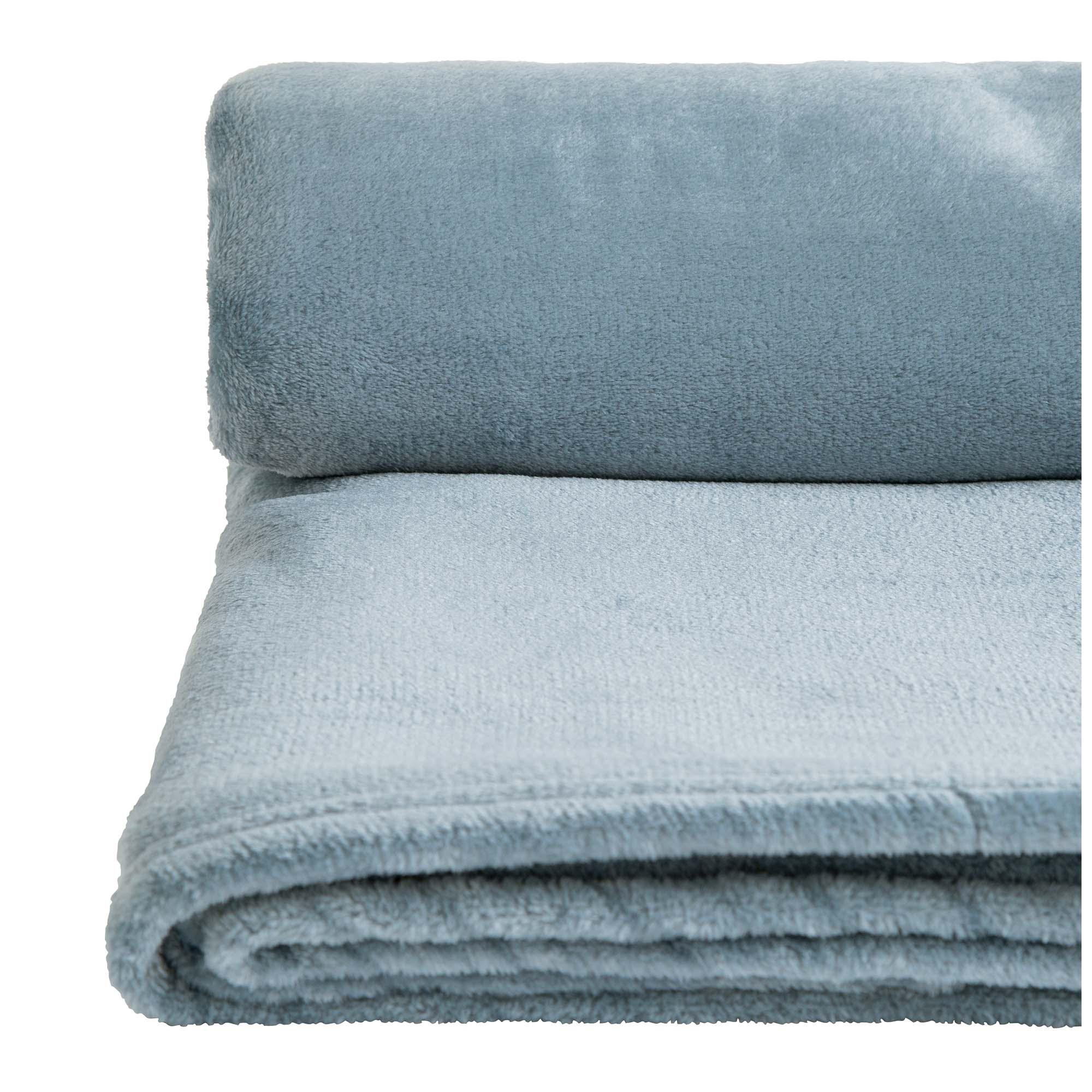 Sainsburys's Home Rustic Blue Fleece throw 125x150 thumbnail 4