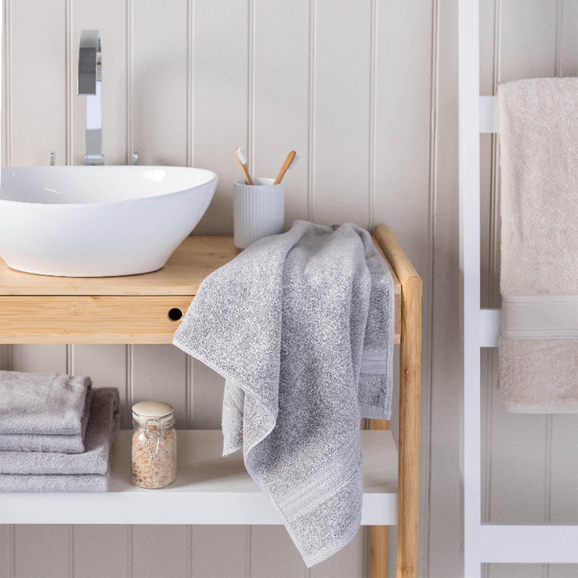 Habitat Egyptian Cotton Hand Towel - Silver thumbnail 3