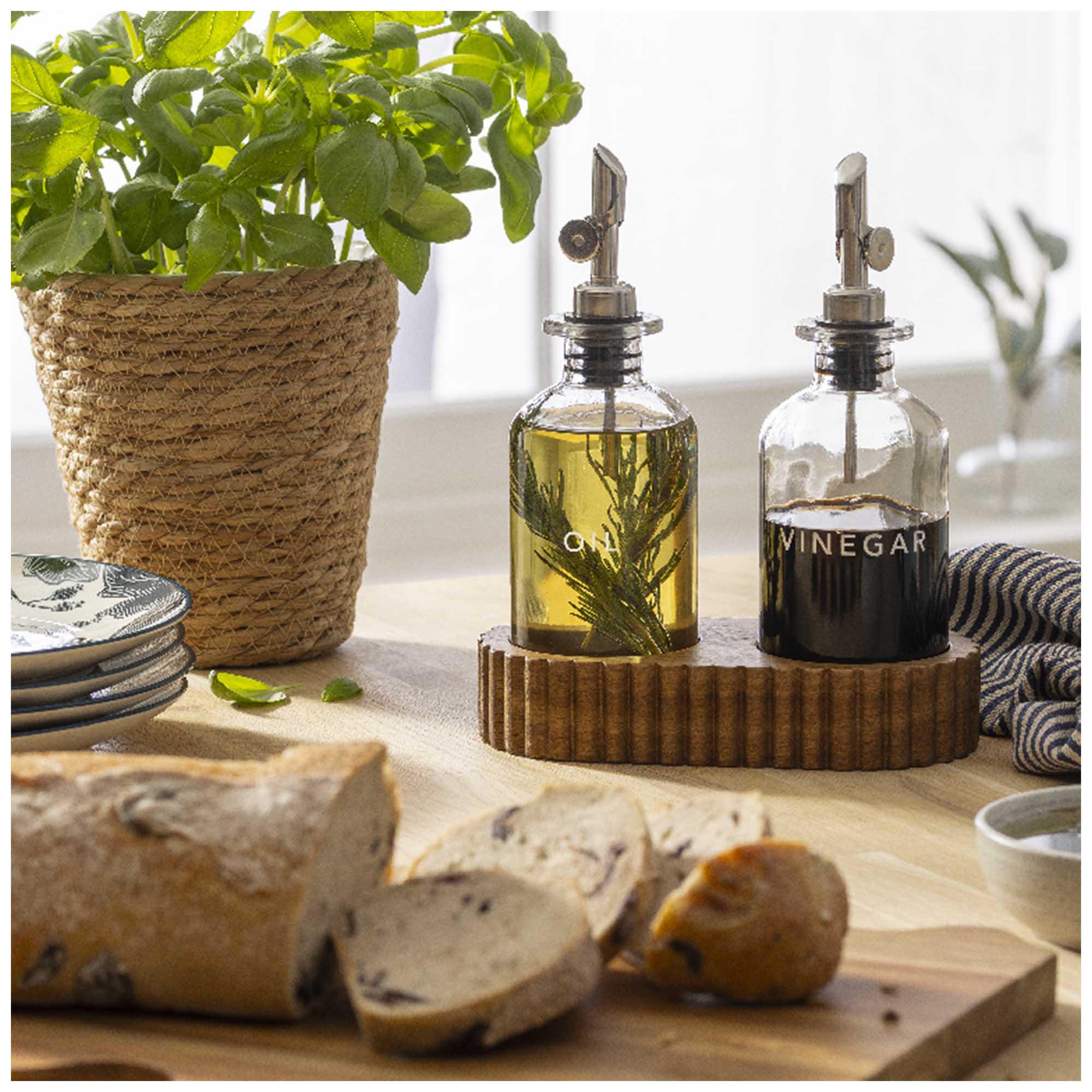 Habitat Set of 2 Oil Pourers With Stand thumbnail 2