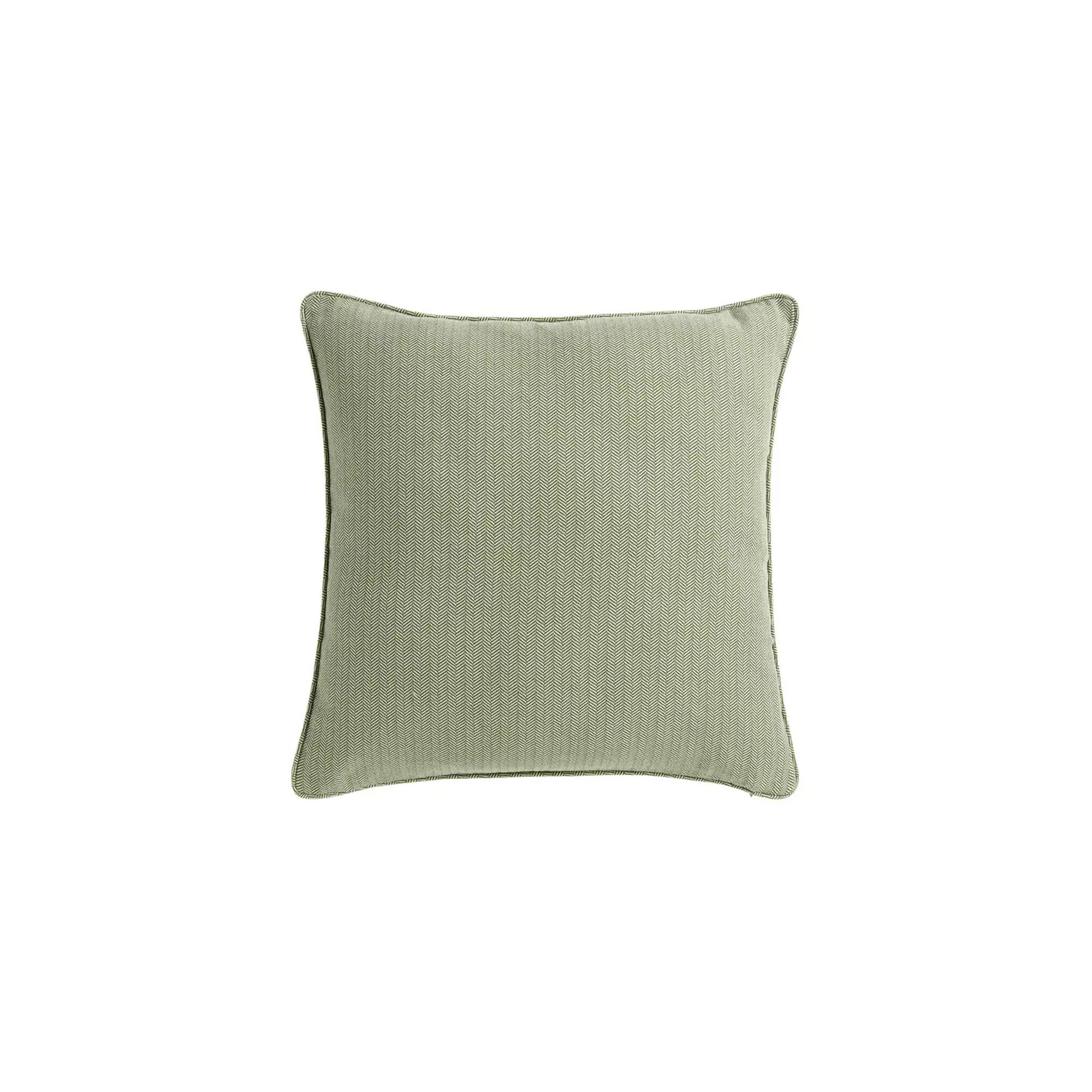 Habitat Herringbone Cushion Cover - Moss Green - 43x43cm thumbnail 4