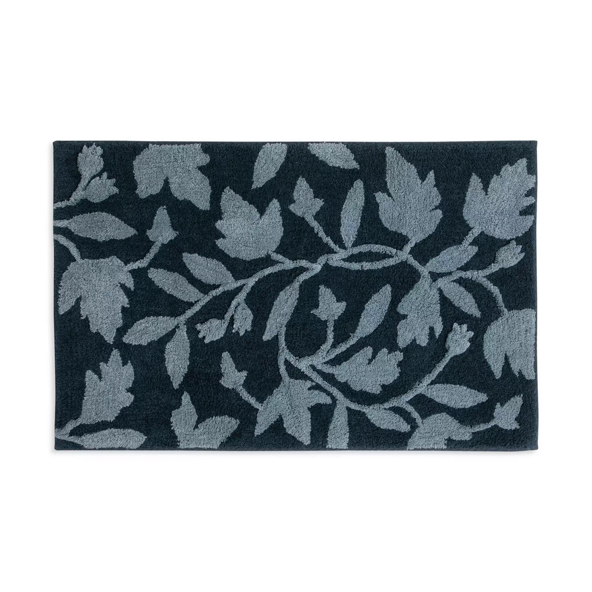 Habitat Botanical Bath Mat - Navy thumbnail 4